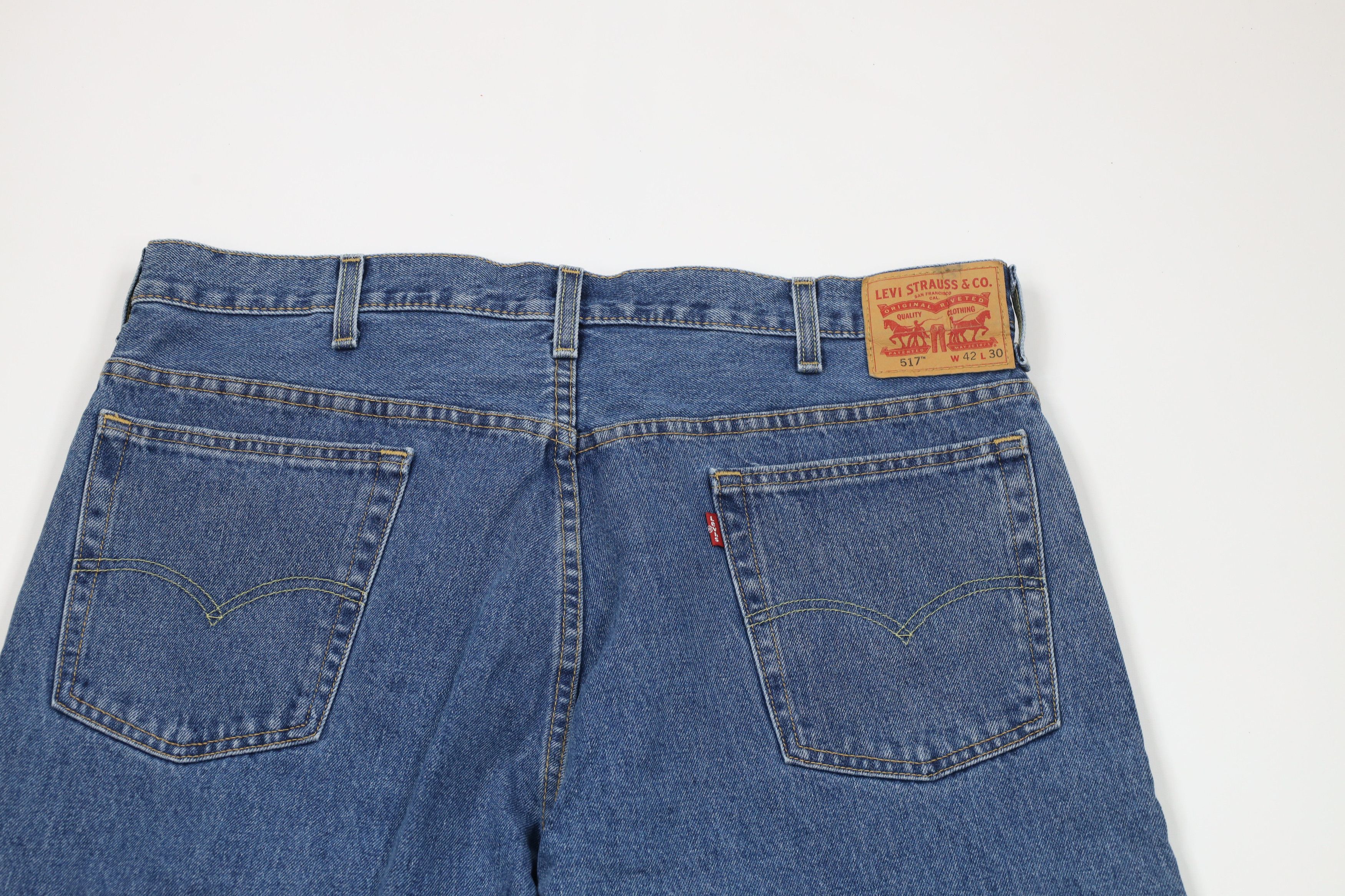 Levi's × Vintage Vintage Y2K Levis 517 Bootcut Flared Denim Jeans Blue Size US 42 / EU 58 - 10 Thumbnail