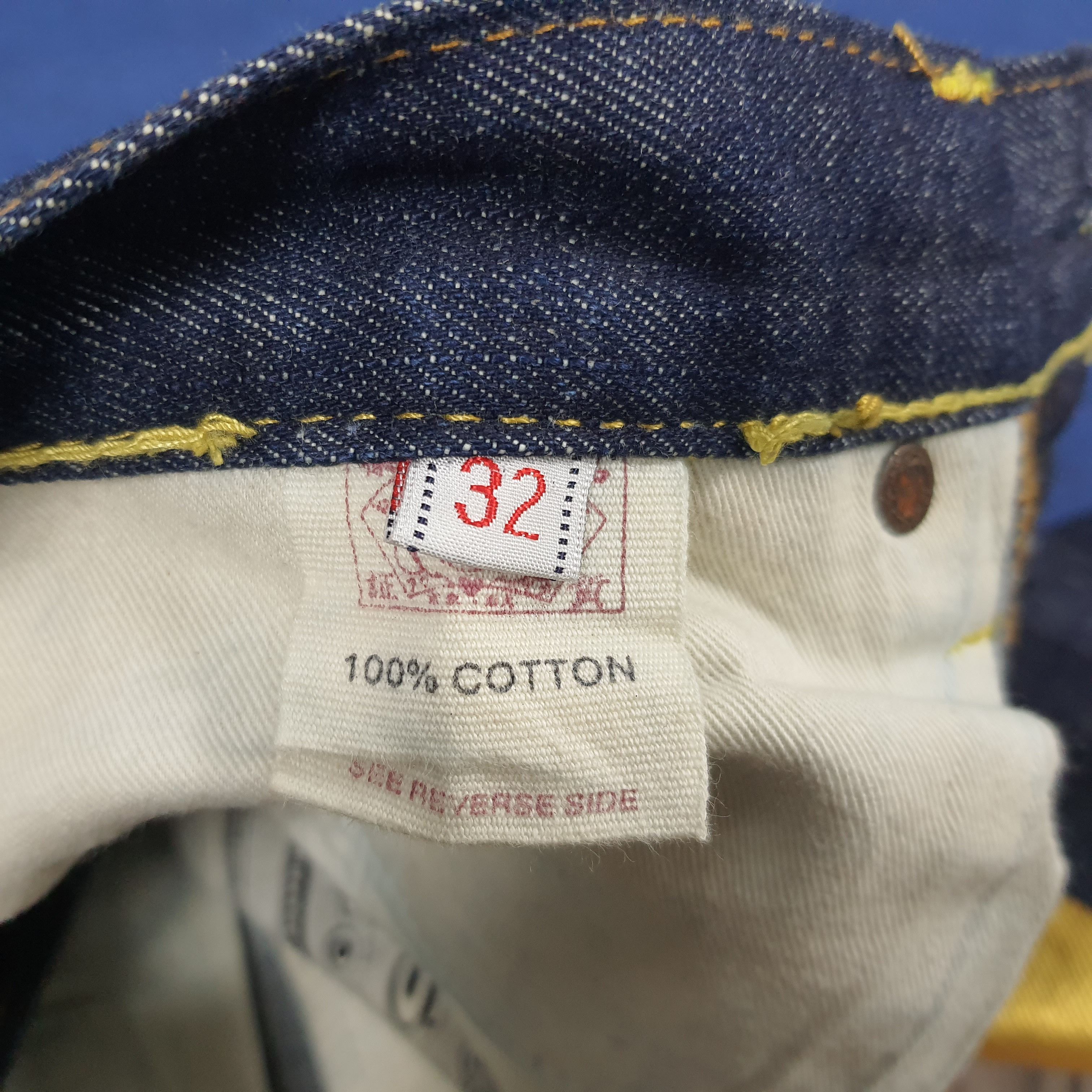 Japanese Brand × Vintage Vintage Evisu Japanese Brand Custom Gold Daicock Jeans Size US 31 - 11 Thumbnail
