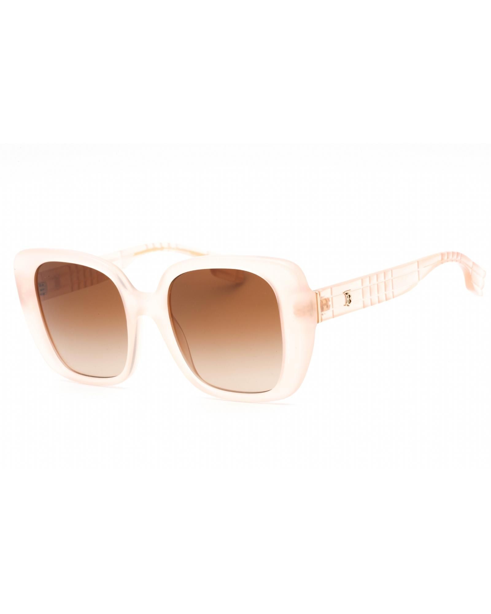 image of Burberry 0Be4371 Sunglasses Transparent Pink/brown Gradient, Women's