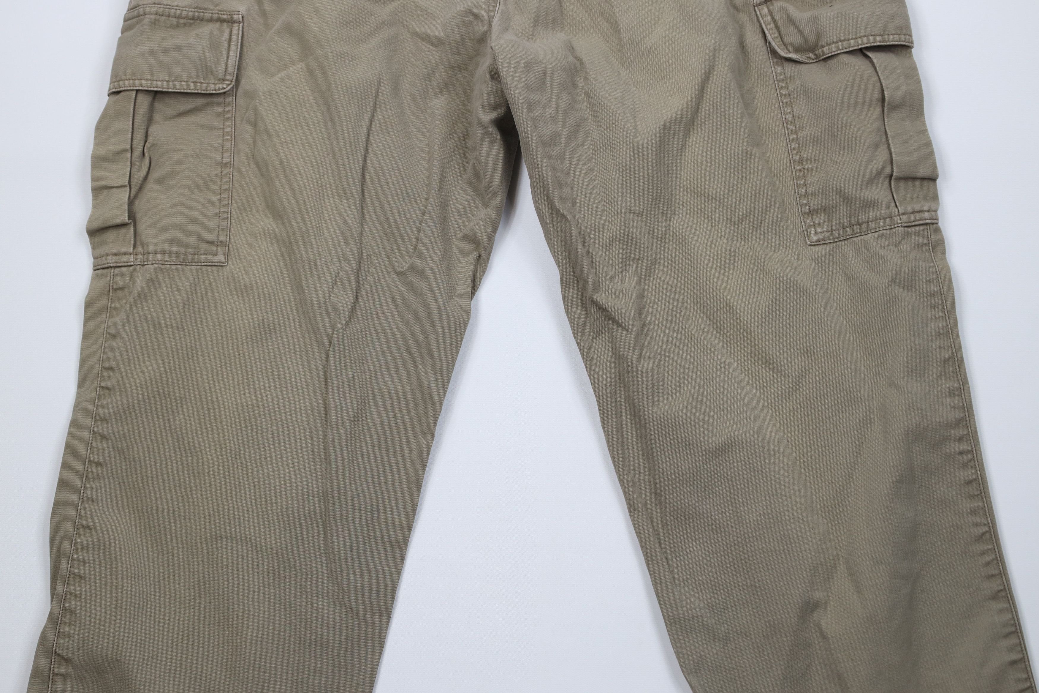 Vintage Vintage 90s Streetwear Baggy Wide Leg Cargo Pants Beige Size US 40 / EU 56 - 10 Thumbnail