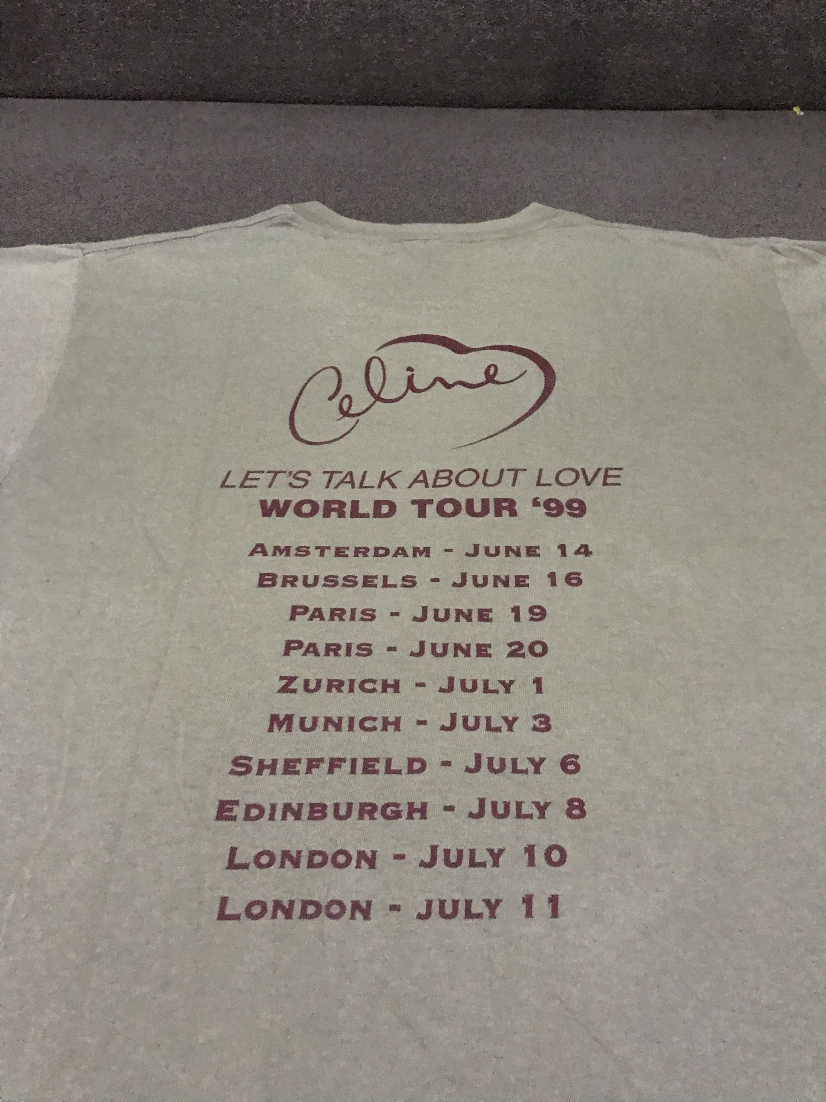 Vintage Vintage Celine Dion 1999 Tour Shirt Madonna Mariah Carey Size US L / EU 52-54 / 3 - 4 Thumbnail