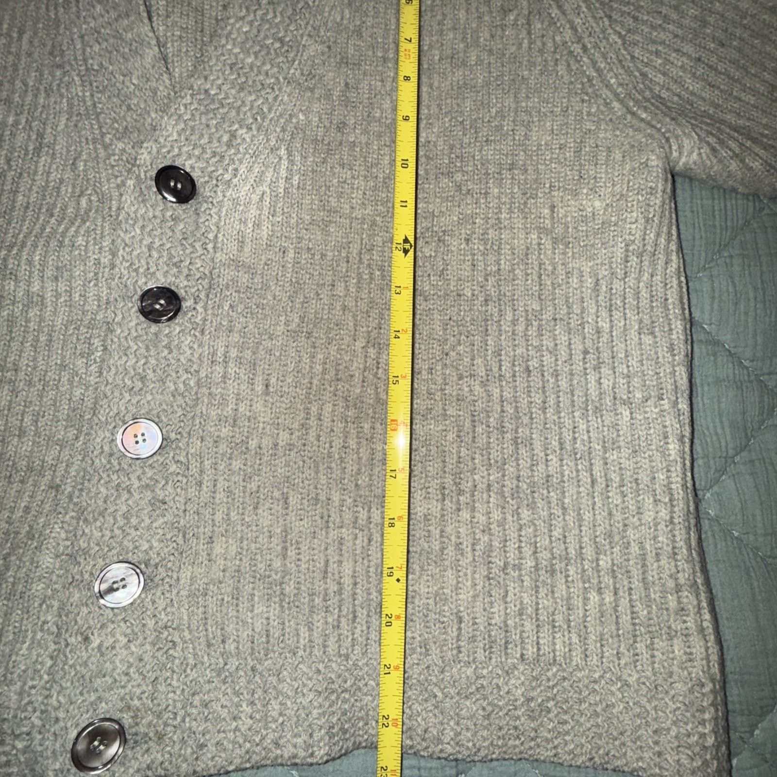 Other Vintage Wool Men's L Gray Ribbed Grandpa Cardigan Sweater Size US L / EU 52-54 / 3 - 6 Thumbnail