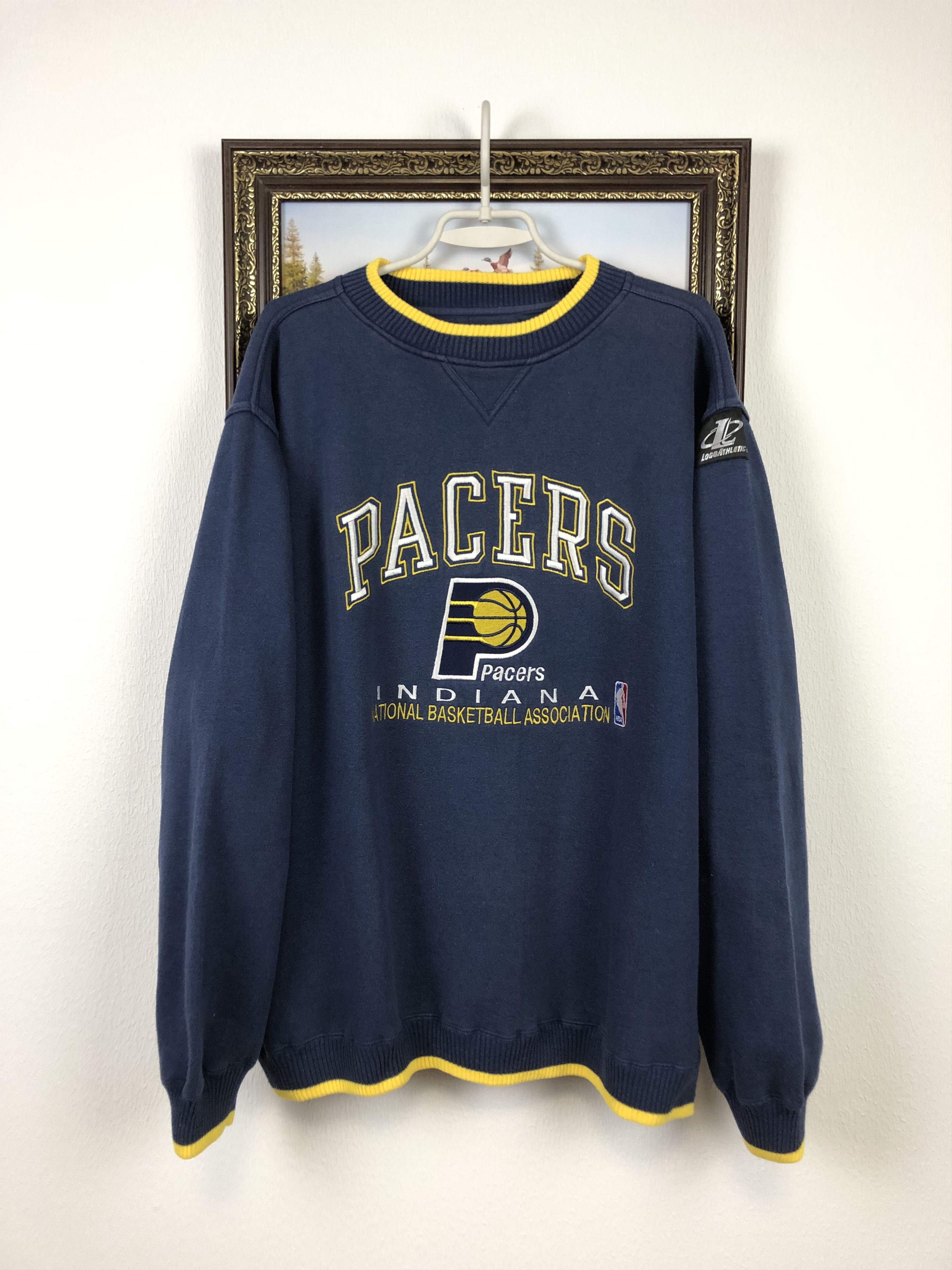 image of Vintage Indiana Pacers Basketball Crewneck Sweatshirt Nba, Men's (Size XL)