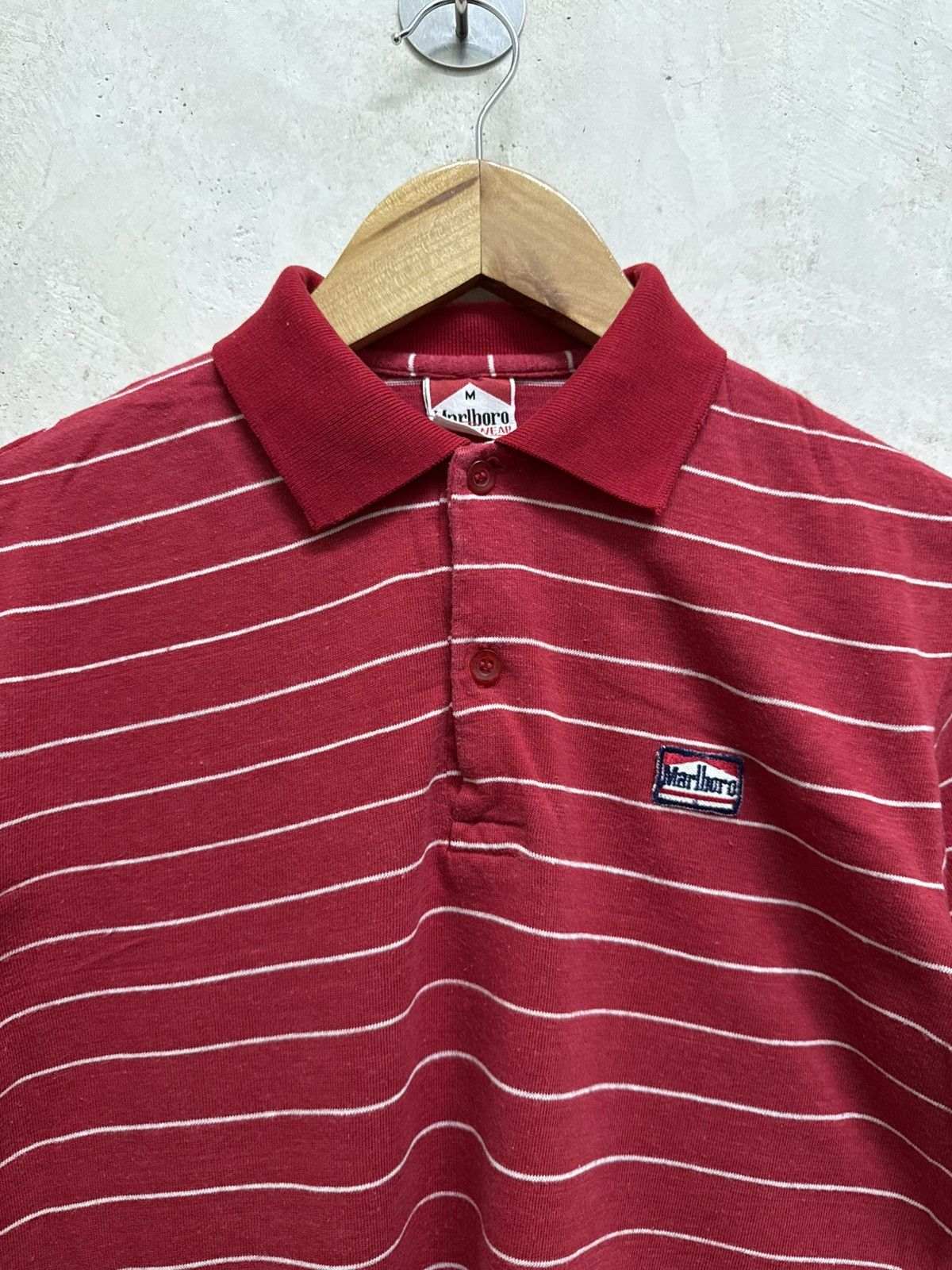Marlboro Vintage Marlboro Stripe Small Logo Polo Shirt Size US XS / EU 42 / 0 - 2 Thumbnail