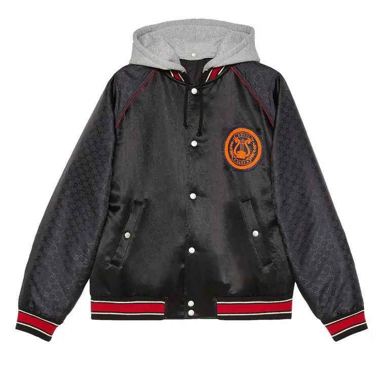 Gucci Gucci GG Nylon Bomber Jacket With Lyre Size US XXL / EU 58 / 5 - 1 Thumbnail