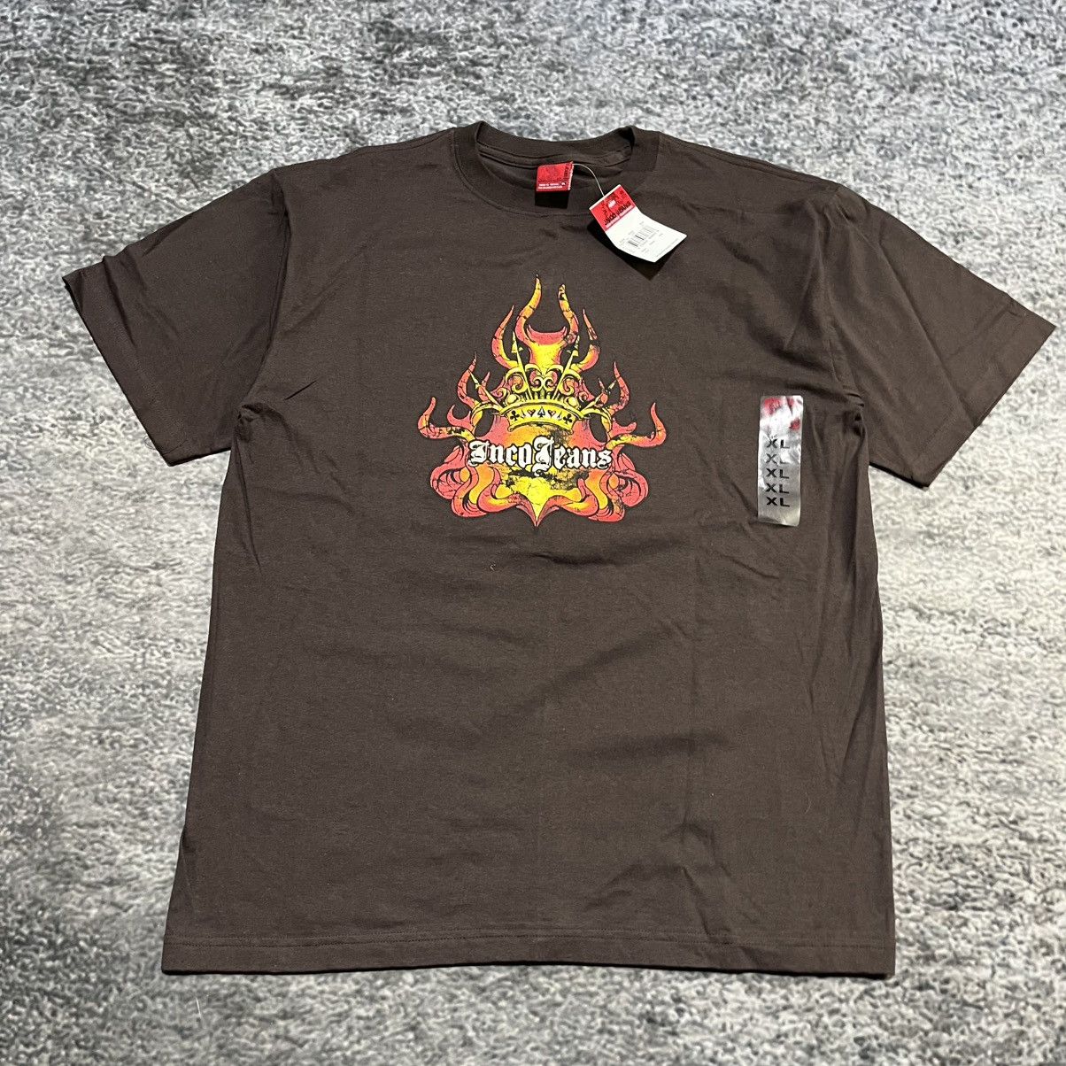 JNCO Vintage Y2K JNCO Jeans Flames Dragon Grunge Skater Tee NEW Size US XL / EU 56 / 4 - 3 Thumbnail