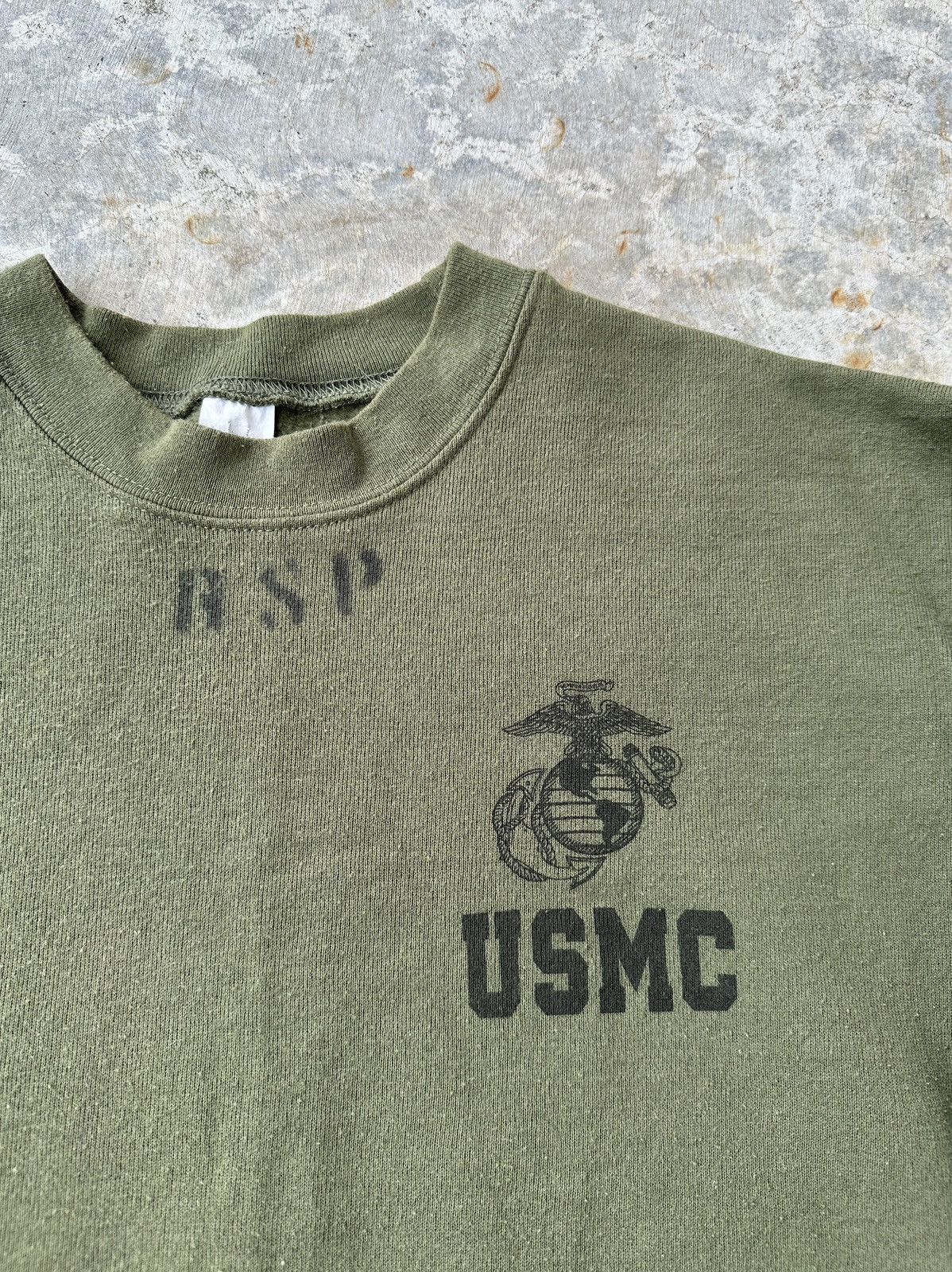 Vintage USMC Military Army Stenciled prisoner print sweatshirt Size US M / EU 48-50 / 2 - 3 Thumbnail