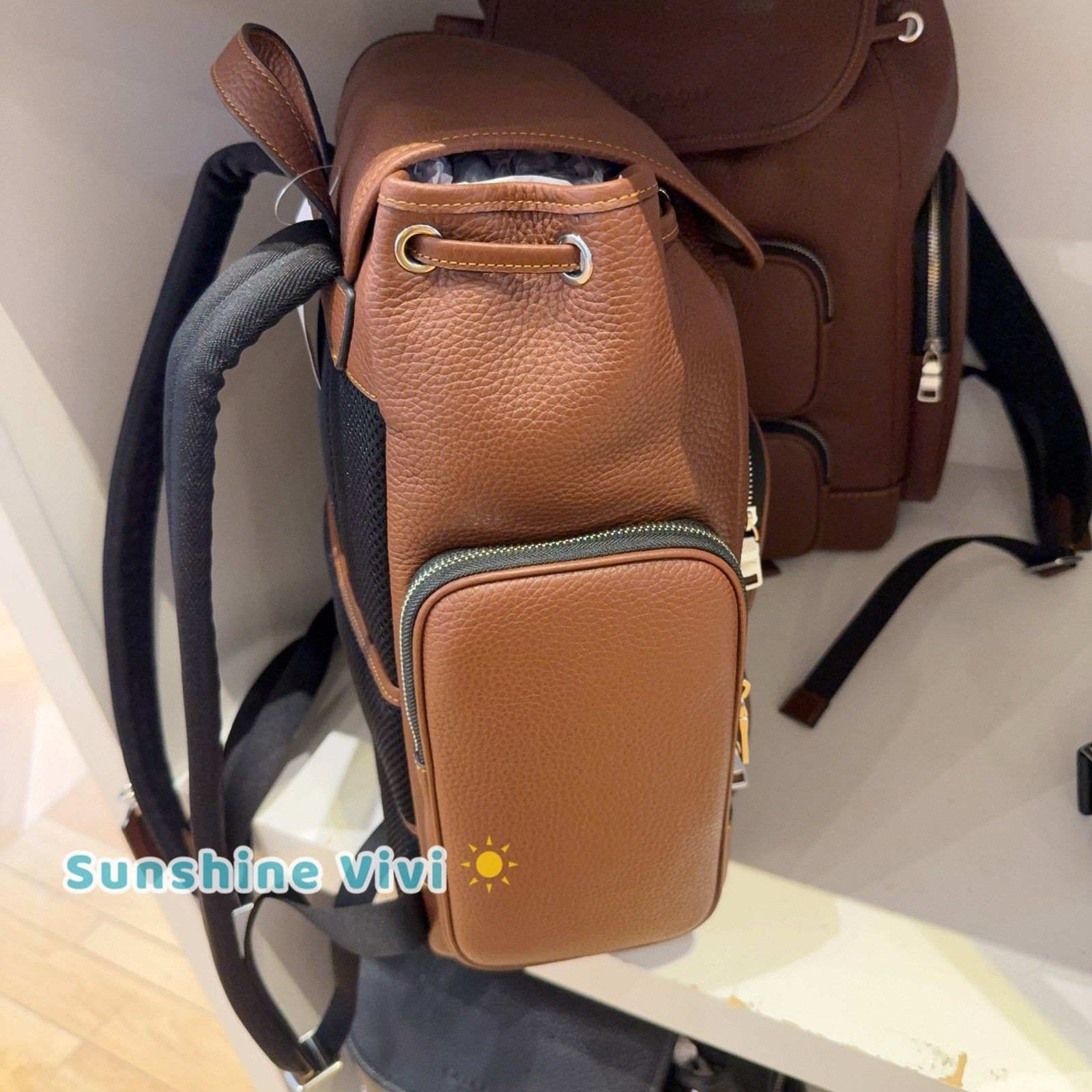 Coach NWT Coach Finn Backpack CDC72 Leather Silver VINTAGE BROWN Size ONE SIZE - 6 Thumbnail
