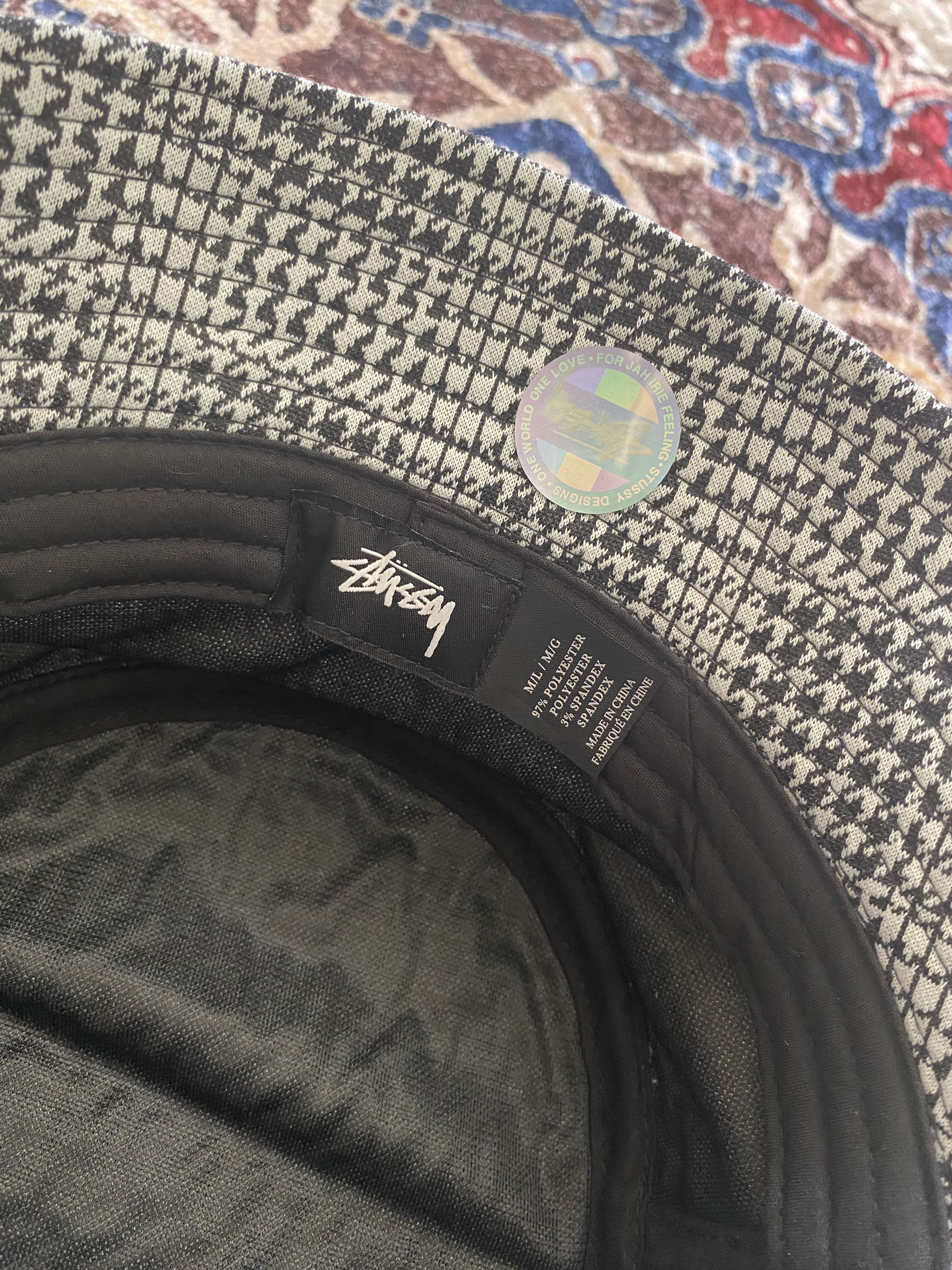 Stussy Stussy Lola Plaid Knit Bucket Hat - Silver Size ONE SIZE - 2 Thumbnail