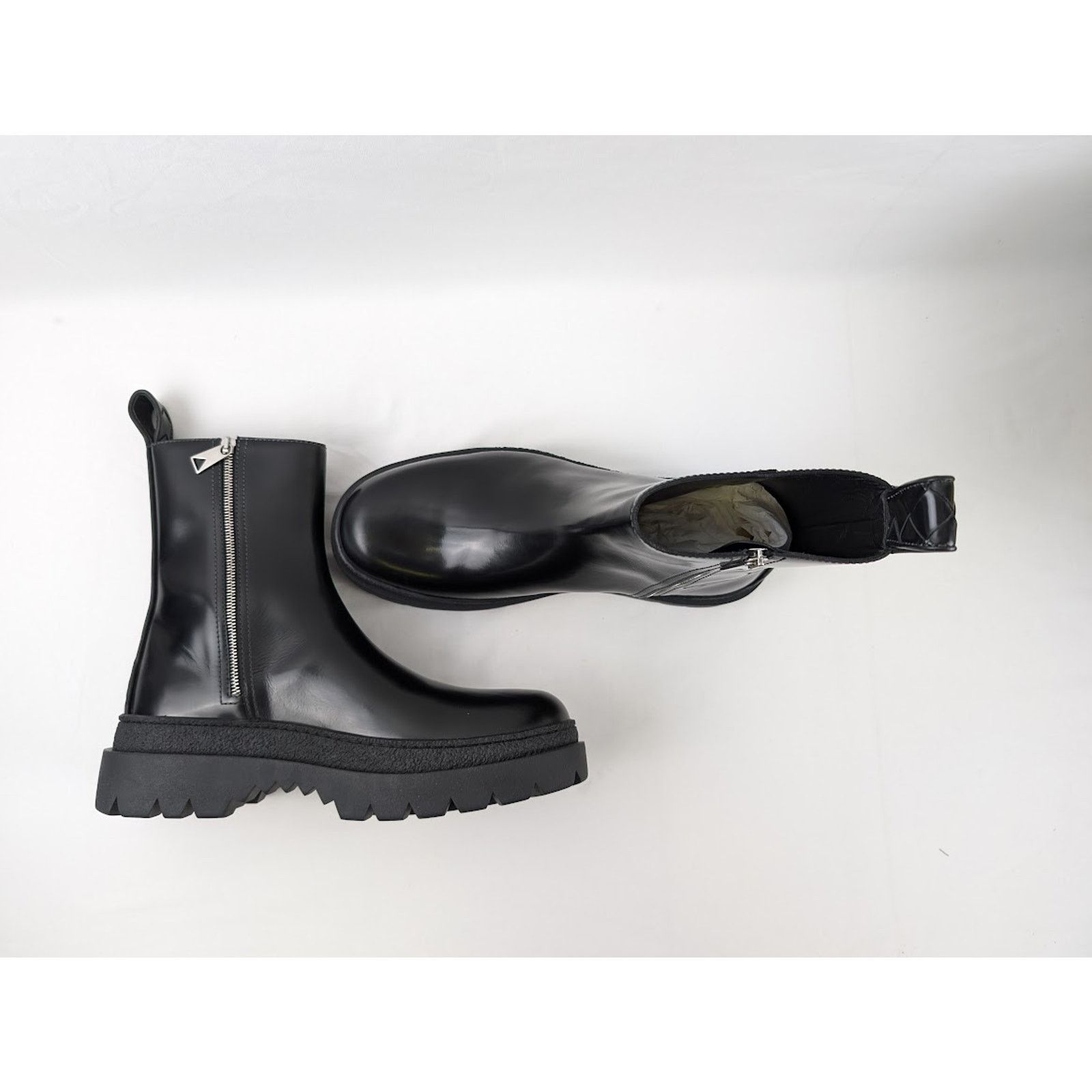Bottega Veneta o1rshd1 Texas Calf Highway Ankle Boot in Black Size US 10 / EU 43 - 10 Thumbnail