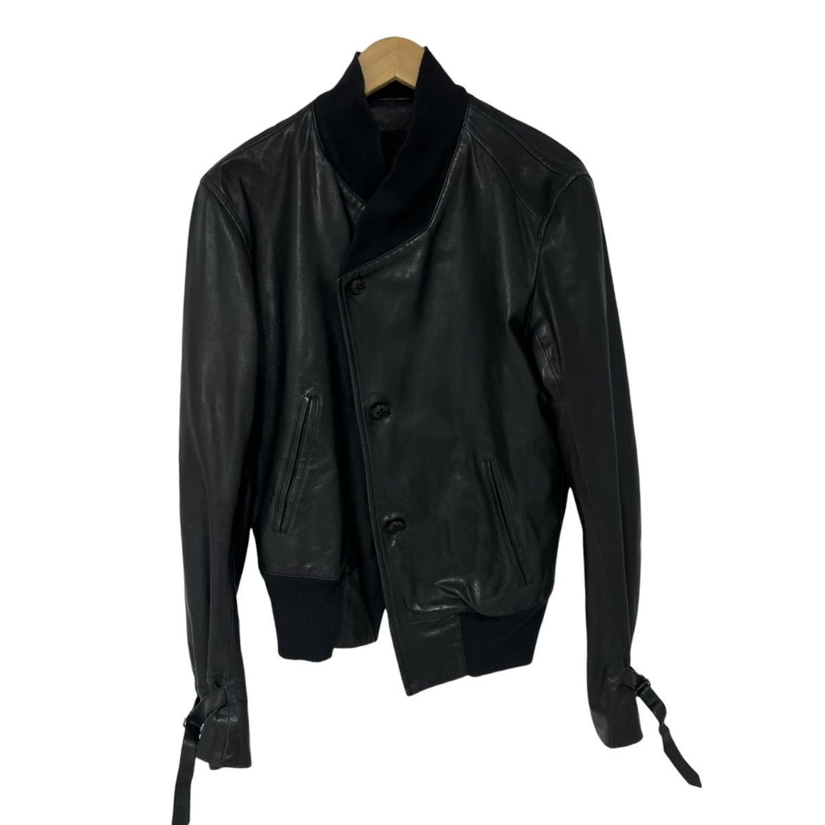 Ann Demeulemeester SS 2011 Ann D Leather Fencing Jacket size Small