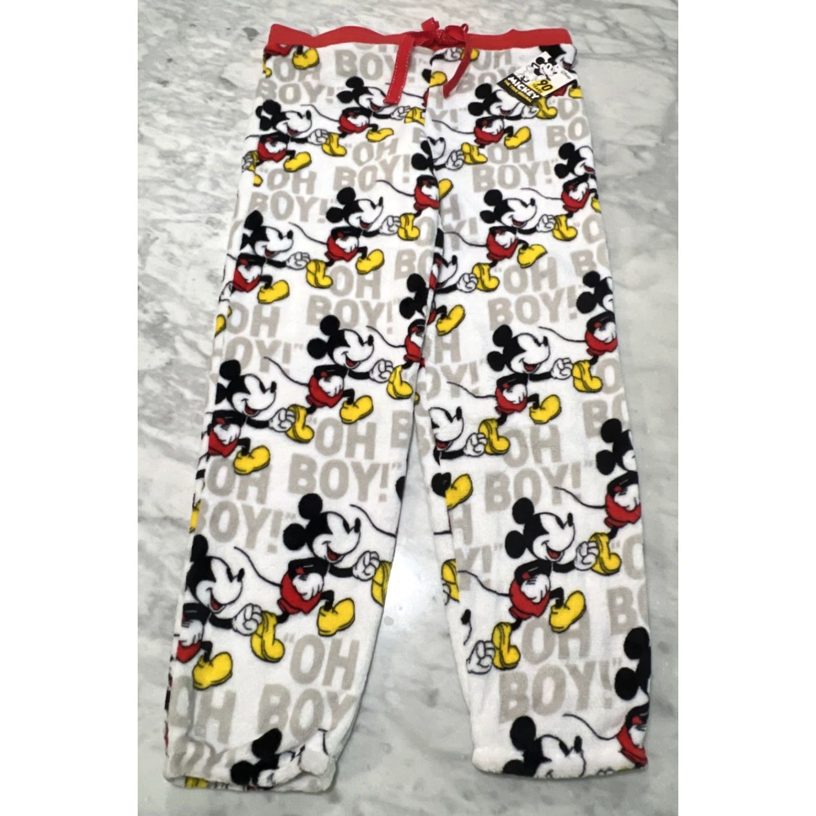 Disney Disney Pants Women’s Large Sleepwear Mickey Mouse Oh Boy Fleece NWT Size 36" / US 14 / IT 50 - 2 Thumbnail