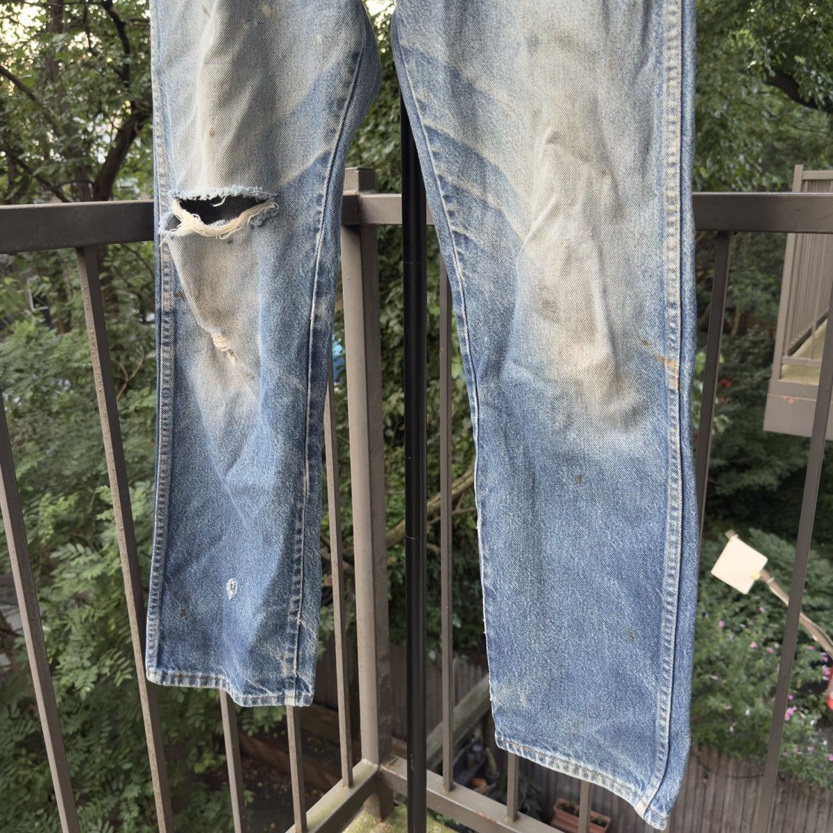 Vintage Thrashed Faded Distressed Rustler Jeans ERD Grunge Chrome Size US 32 / EU 48 - 8 Thumbnail