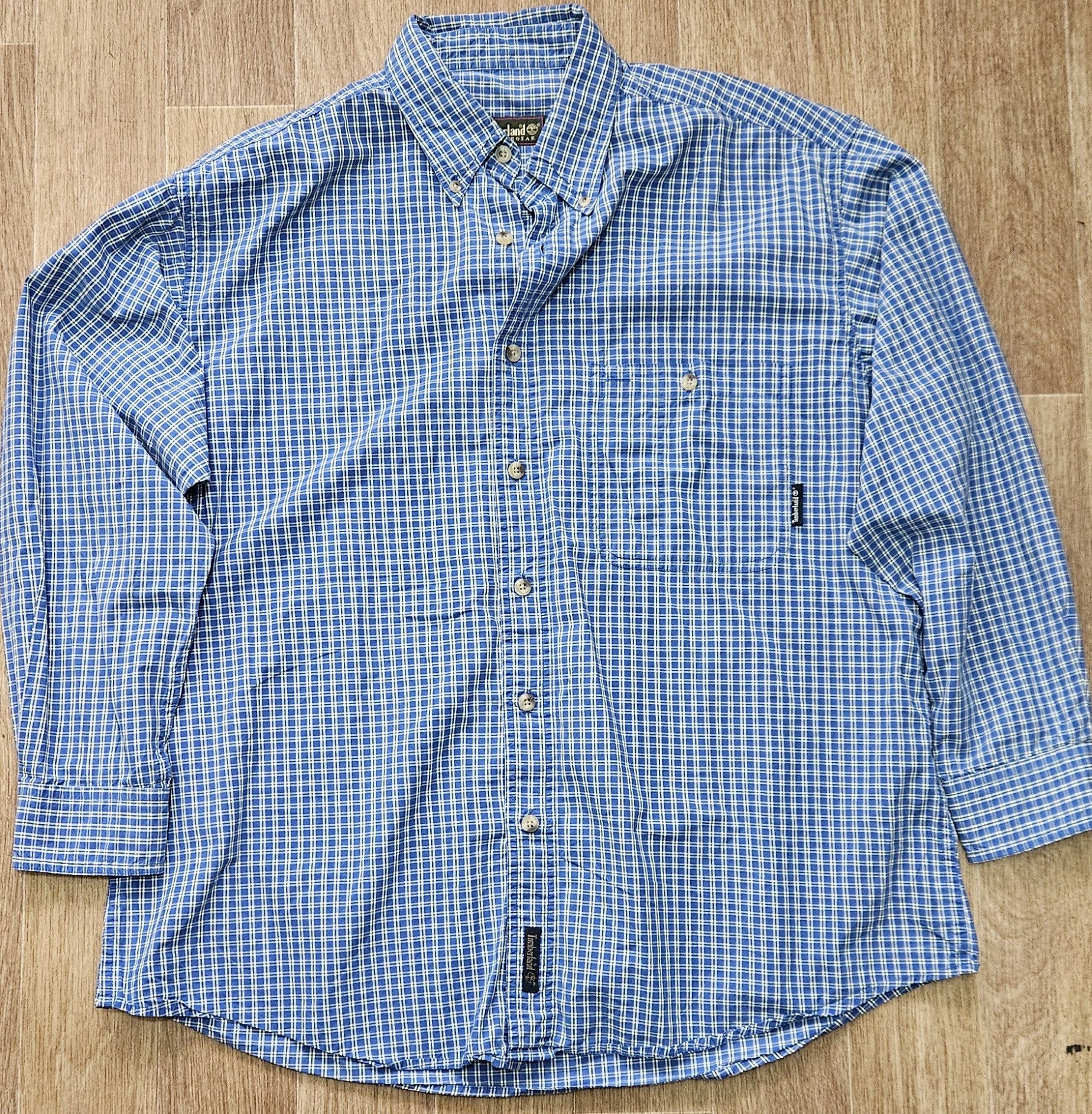 Timberland Vintage Timberland Shirt Mens Large Blue Cotton Long Sleeve Size US L / EU 52-54 / 3 - 1 Thumbnail