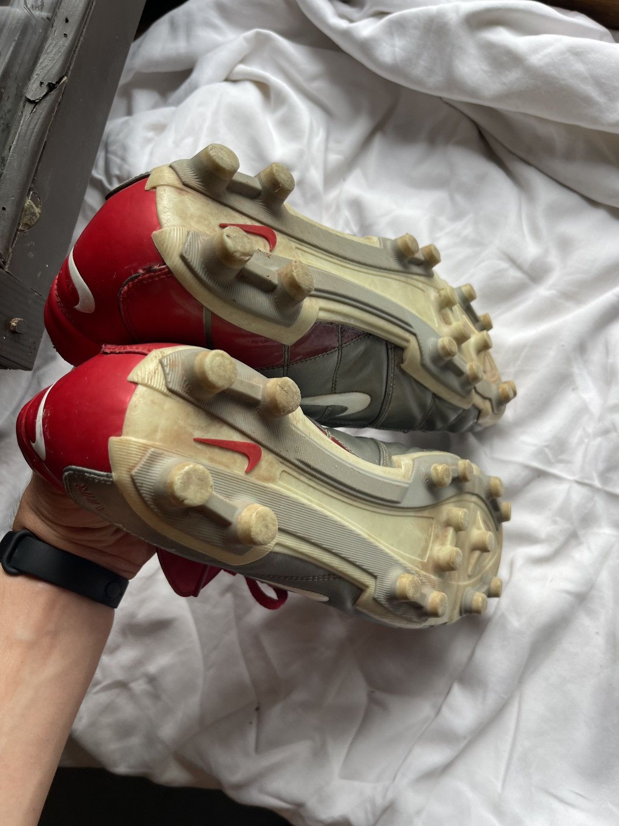 Nike 2004 Nike Total 90 Silver / Red Soccer cleats boots Size US 12 / EU 45 - 14 Thumbnail