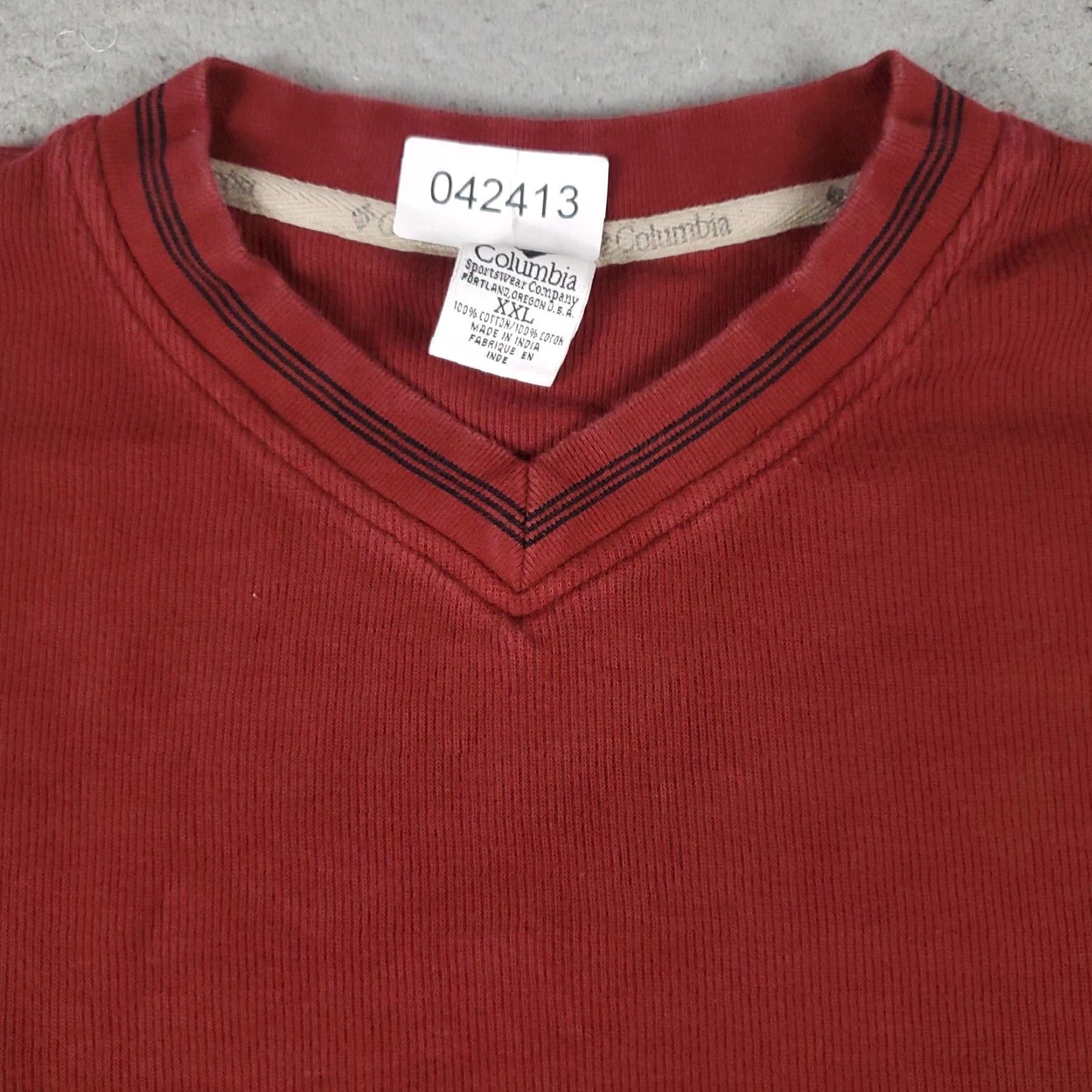 Vintage VINTAGE Columbia Mens Sweater Pullover Casual Knit Crew Neck 2XL Red All Seasons Size US XXL / EU 58 / 5 - 2 Thumbnail