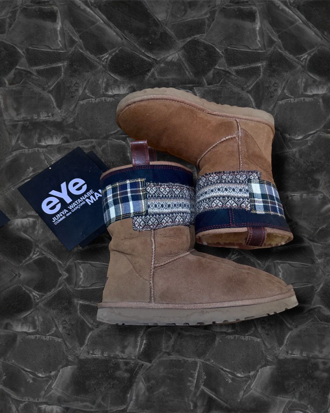 Junya Watanabe × Ugg AW13 Junya Watanabe Brown Plaid Patchwork Uggs Size US 9 / EU 42 - 3 Thumbnail