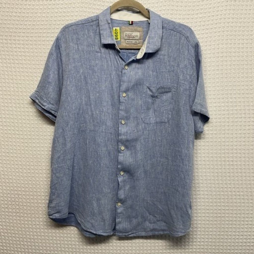 Other Bruno Positano Linen Short Sleeve Button Up Shirt Men Large Size US L / EU 52-54 / 3 - 1 Thumbnail