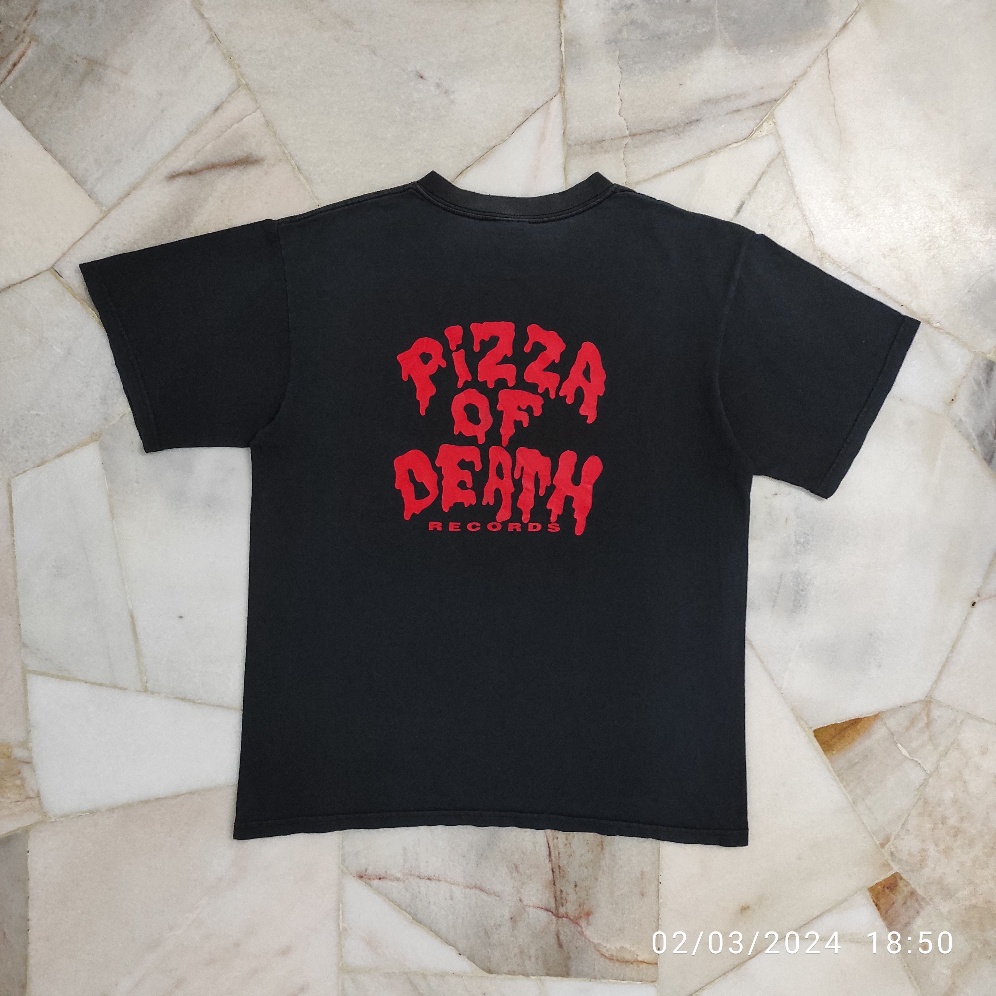 Band Tees Vintage 2003 PIZZA OF DEATH FUCK KEN Promo TEE Size US M / EU 48-50 / 2 - 9 Thumbnail