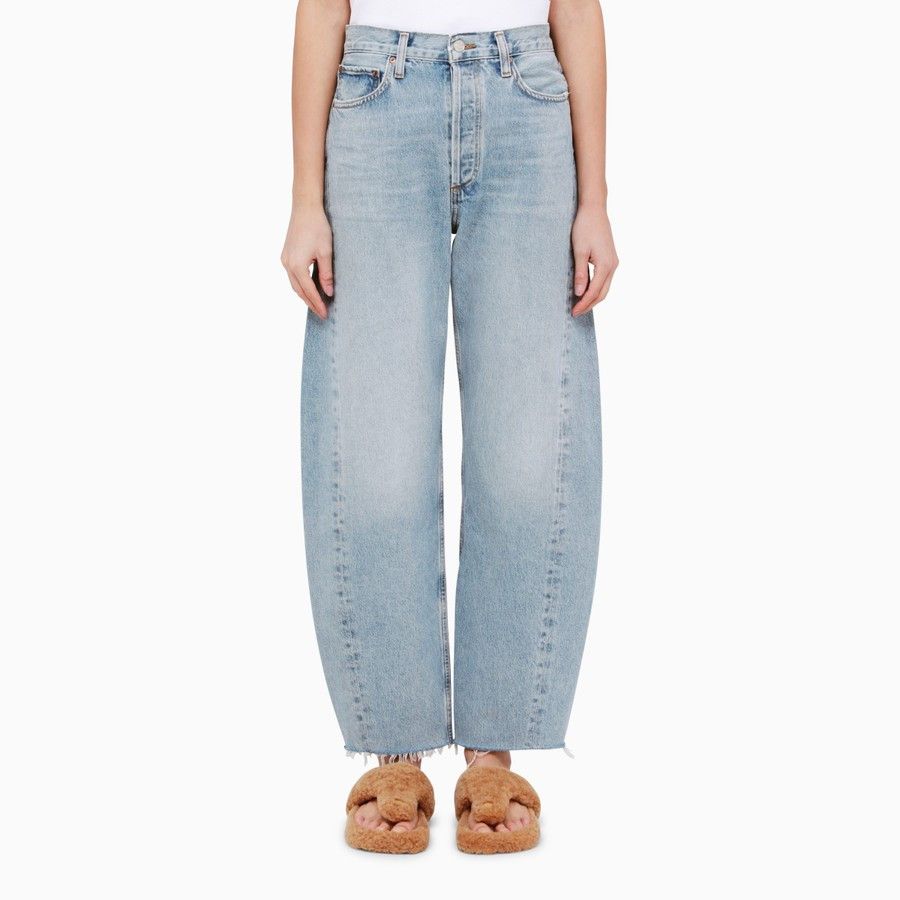 Agolde o1d2blof0724 Balloon Denim Jeans in Light Blue Size 29" - 1 Thumbnail