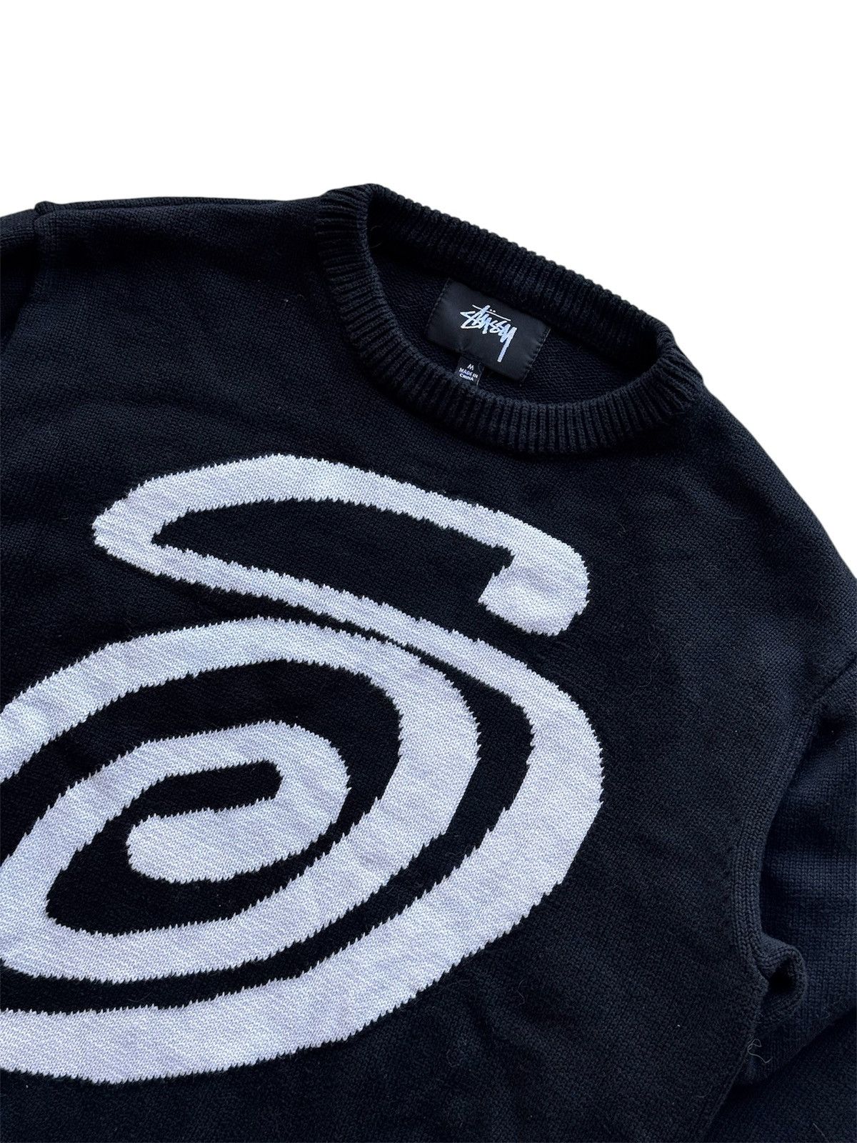 トップス STUSSY CURLY SWEATER Stüssy Stussy Curly S Sweater 'Green' | REVERSIBLE