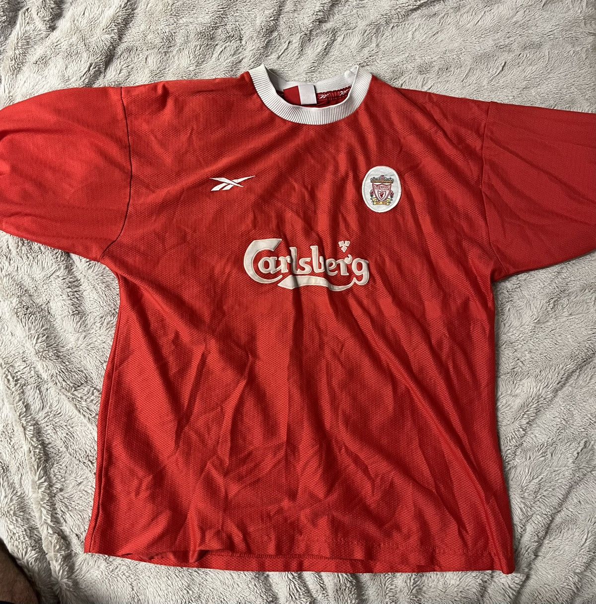 Reebok × Vintage 1998-2000 England Liverpool Home Shirt Size US L / EU 52-54 / 3 - 1 Thumbnail