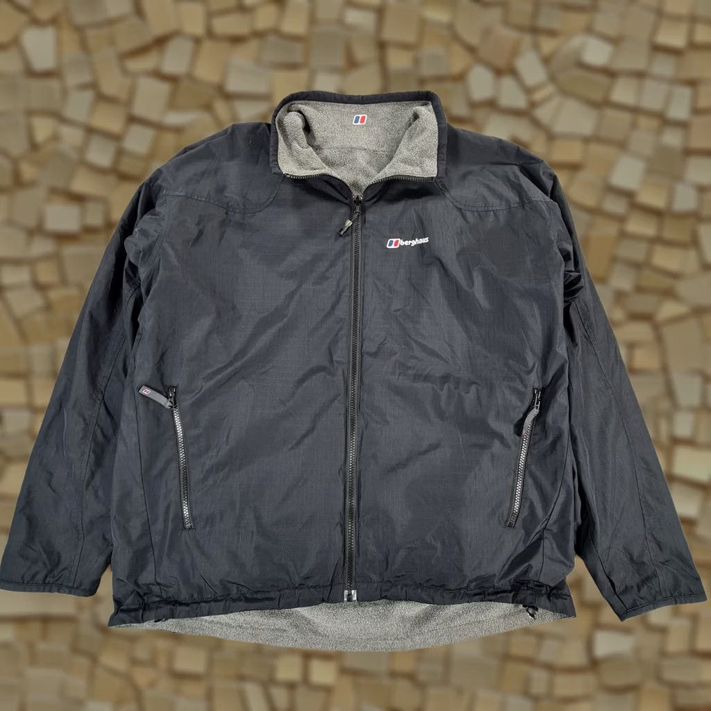 Berghaus Berghaus Mens Jacket Black Grey XL 2 in One Reversible Fleece Windbreaker Casual 90s Outdoor Size US XL / EU 56 / 4 - 1 Thumbnail