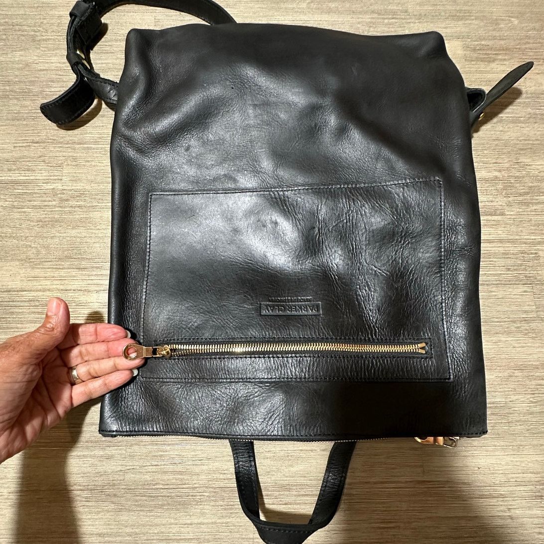 Parker Parker Clay Miramar Black full grain leather backpack Size ONE SIZE - 6 Thumbnail