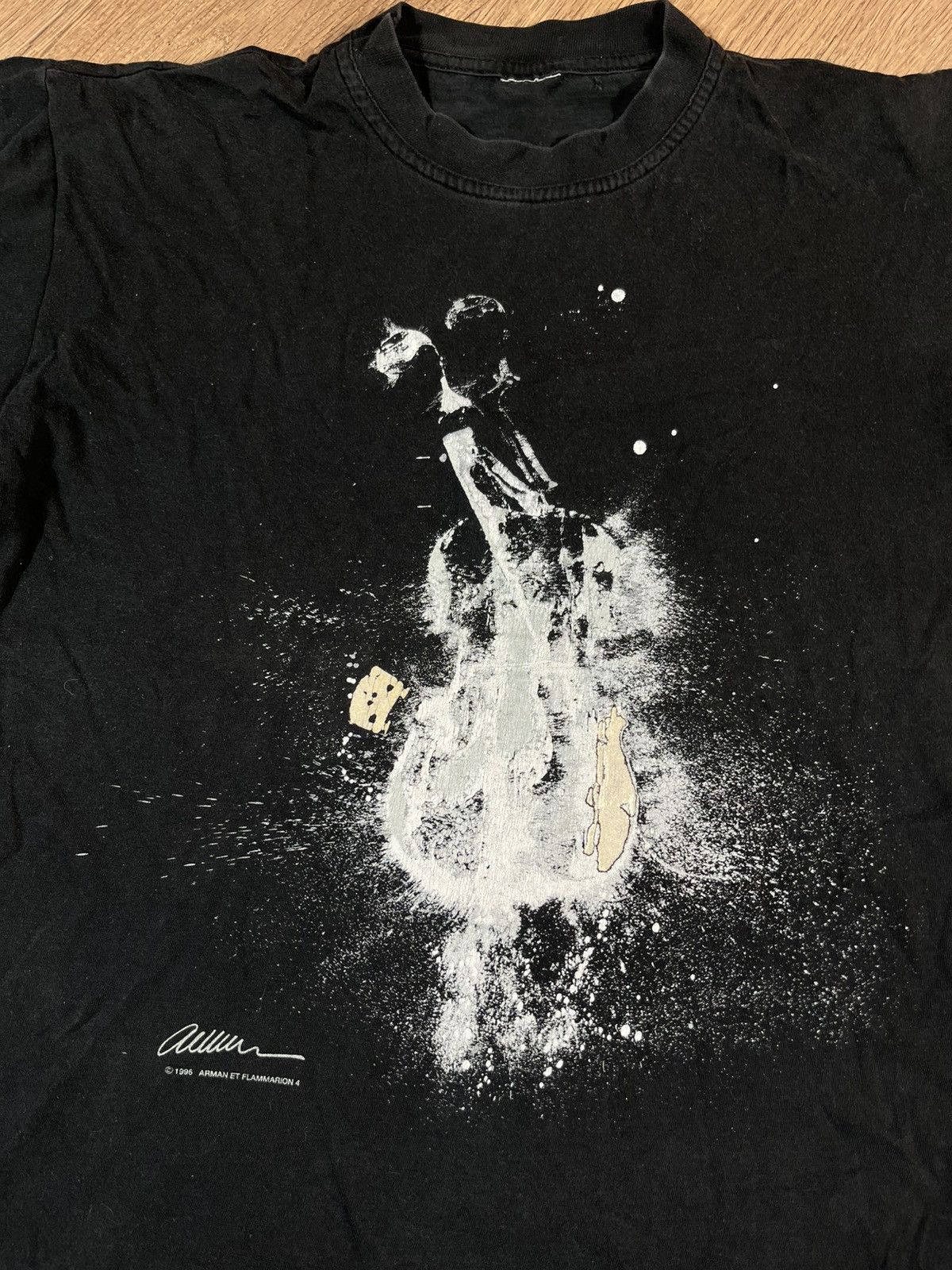 Vintage Vintage 1996s Arman ET FLAMMARION 4 Rare T Shirt Size US XL / EU 56 / 4 - 2 Thumbnail