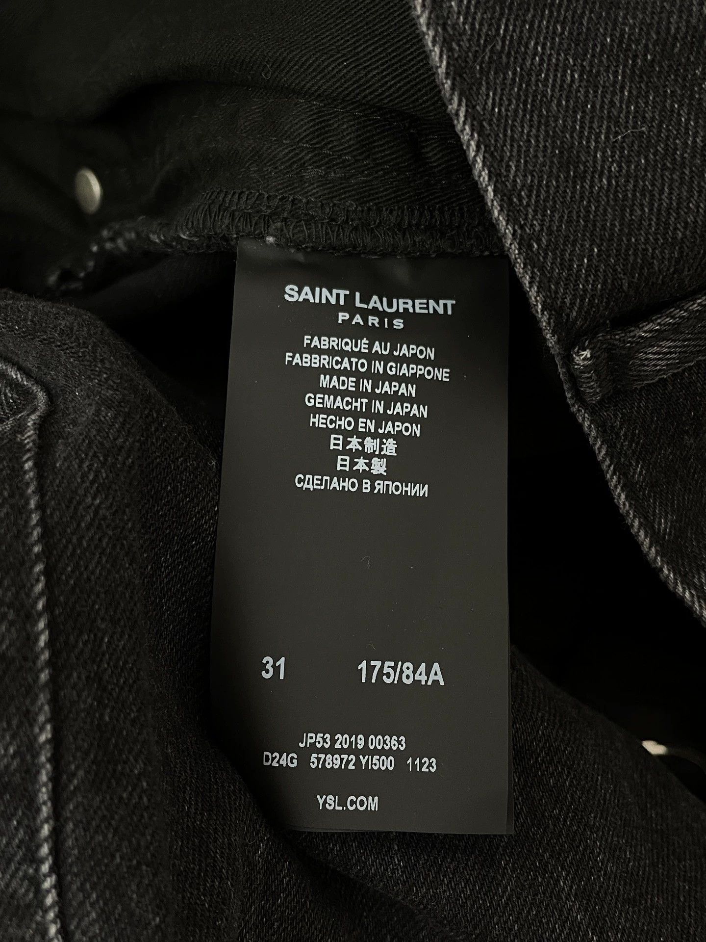 Saint Laurent Paris SLP Straight-Leg Jeans New w/ Tags Size 31 Size US 31 - 5 Thumbnail