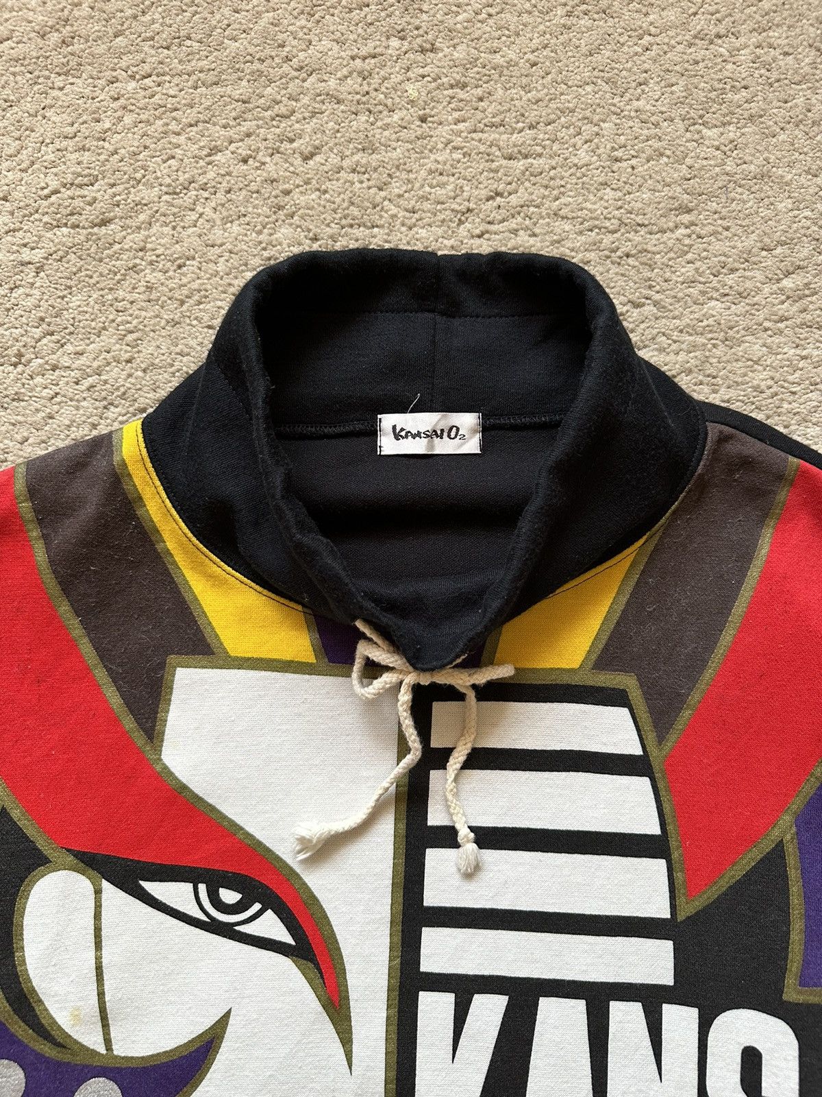 Kansai Yamamoto 1990s Kansai Yamamoto O2 Kabuki Face High Neck Sweatshirt Size US L / EU 52-54 / 3 - 4 Thumbnail