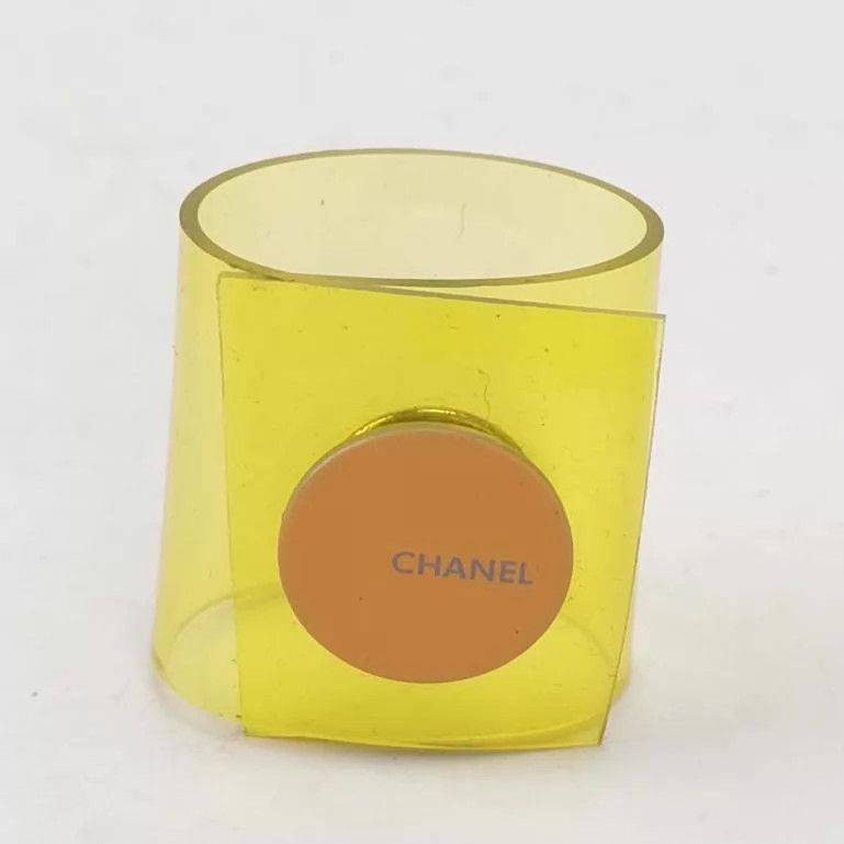 Chanel Chanel Vintage Jelly Yellow PVC Ring Size ONE SIZE - 2 Thumbnail