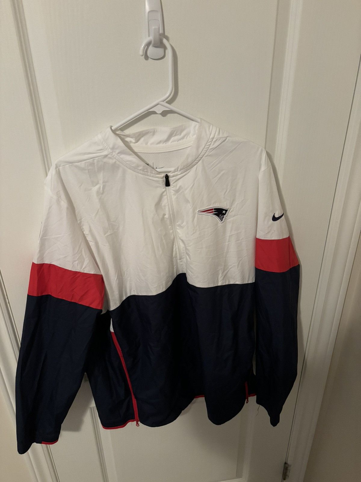 Nike New England Patriots quarter zip 1/4 on field jacket Size US L / EU 52-54 / 3 - 1 Thumbnail