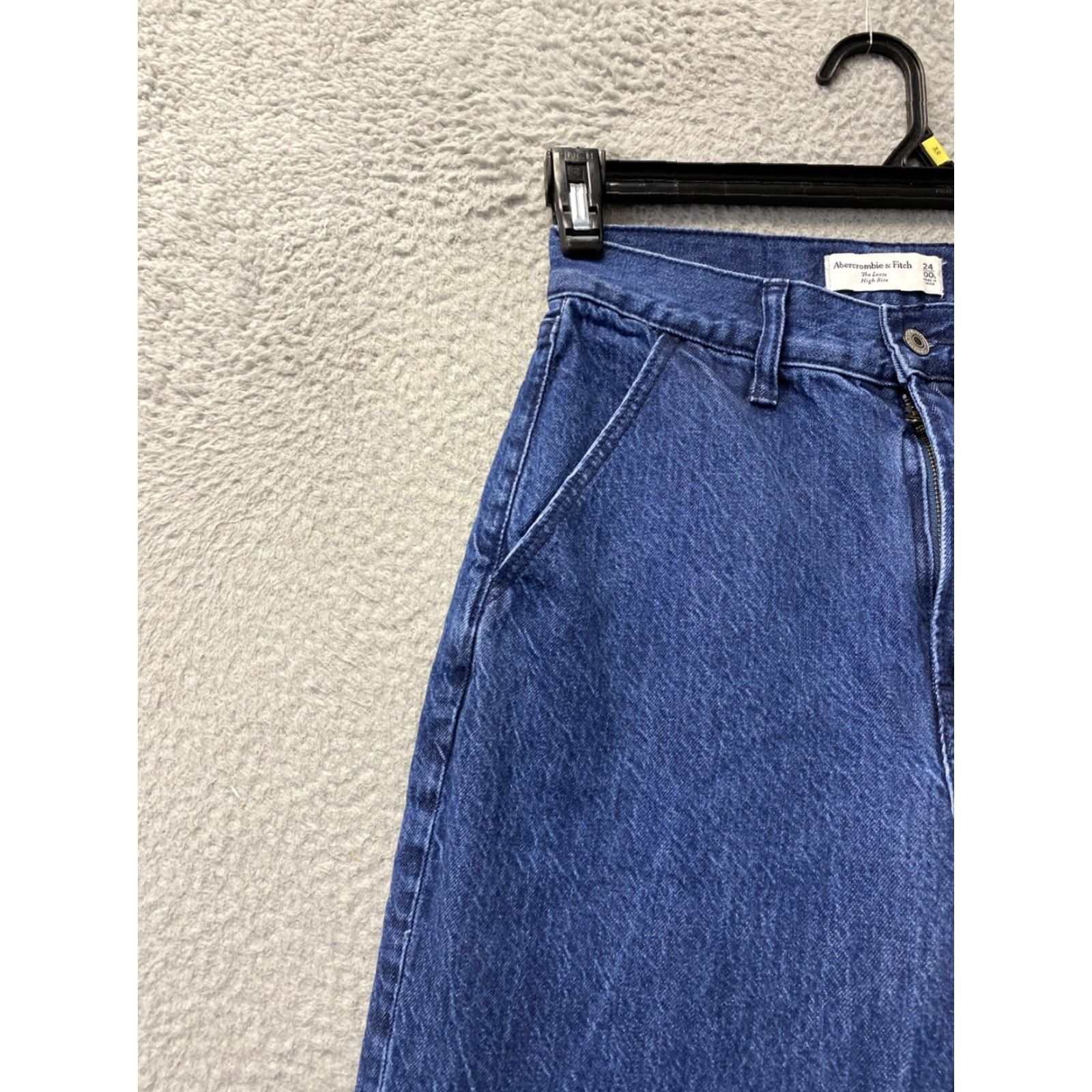 Abercrombie & Fitch Abercrombie & Fitch Women's Jeans 00 High Rise Wide Leg Cotton Blend Blue 90s Style Size 26" / US 2 / IT 38 - 3 Thumbnail