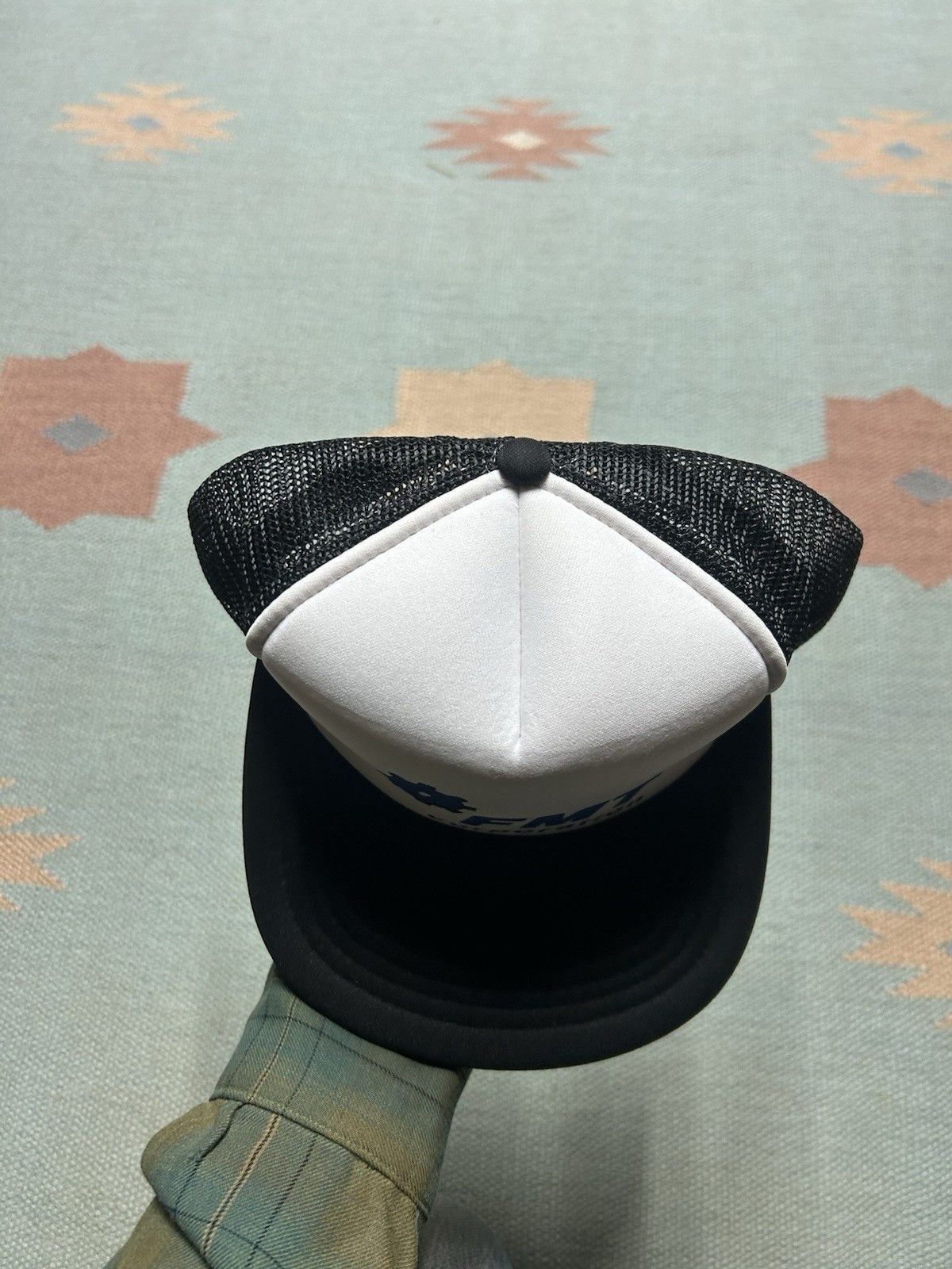 Vintage Vintage trucker hat FMT corporation black white snapback Size ONE SIZE - 3 Thumbnail