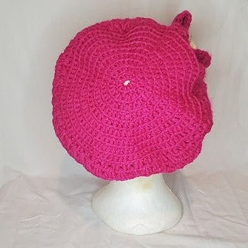 Handmade Winter Pink Bert knitted Handmade Hat Size ONE SIZE - 4 Thumbnail