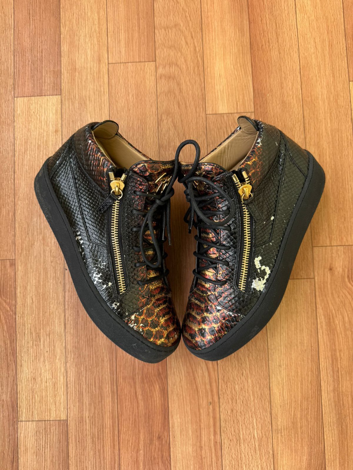 Giuseppe Zanotti 🐍 Giuseppe Zanotti " Snake Skin " Hightop Sneakers Size US 9 / EU 42 - 4 Thumbnail