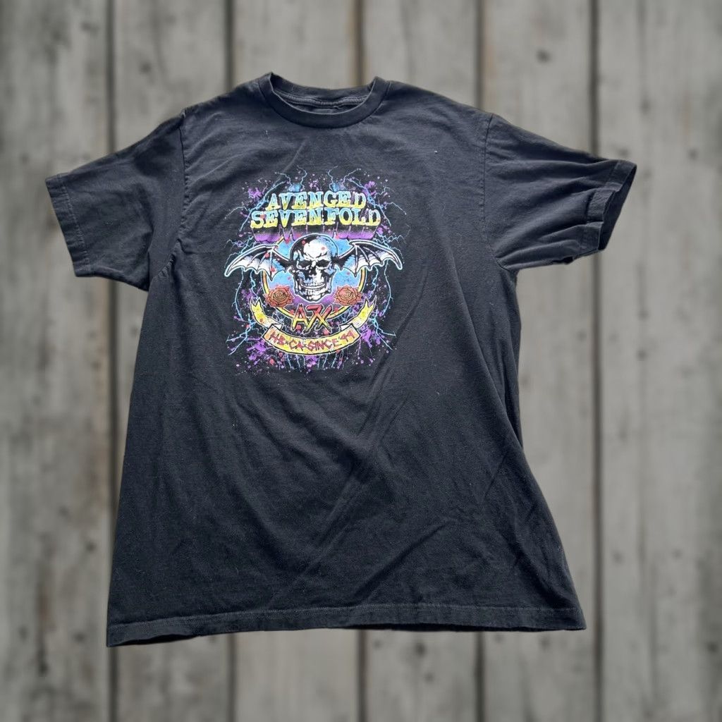 Vintage VINTAGE Avenged Sevenfold Shirt Mens Large Black Tour 2016 Band Tee A7X Rock Size US L / EU 52-54 / 3 - 1 Thumbnail