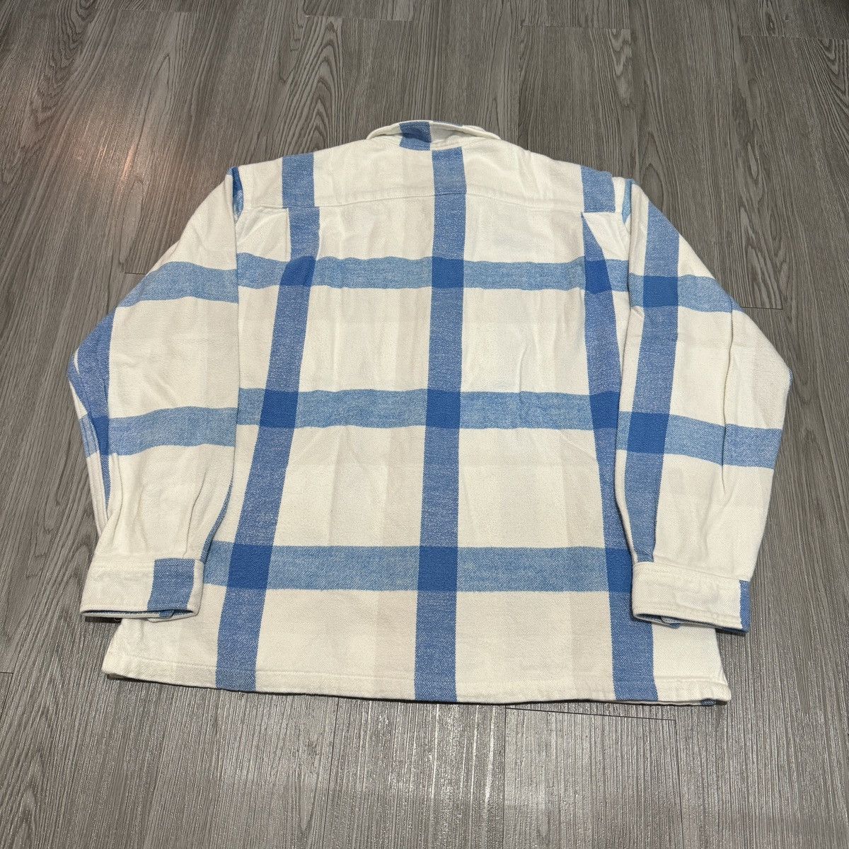 GOODENOUGH × Vintage Good Enough White Blue Flannel Shirt Size US M / EU 48-50 / 2 - 8 Thumbnail