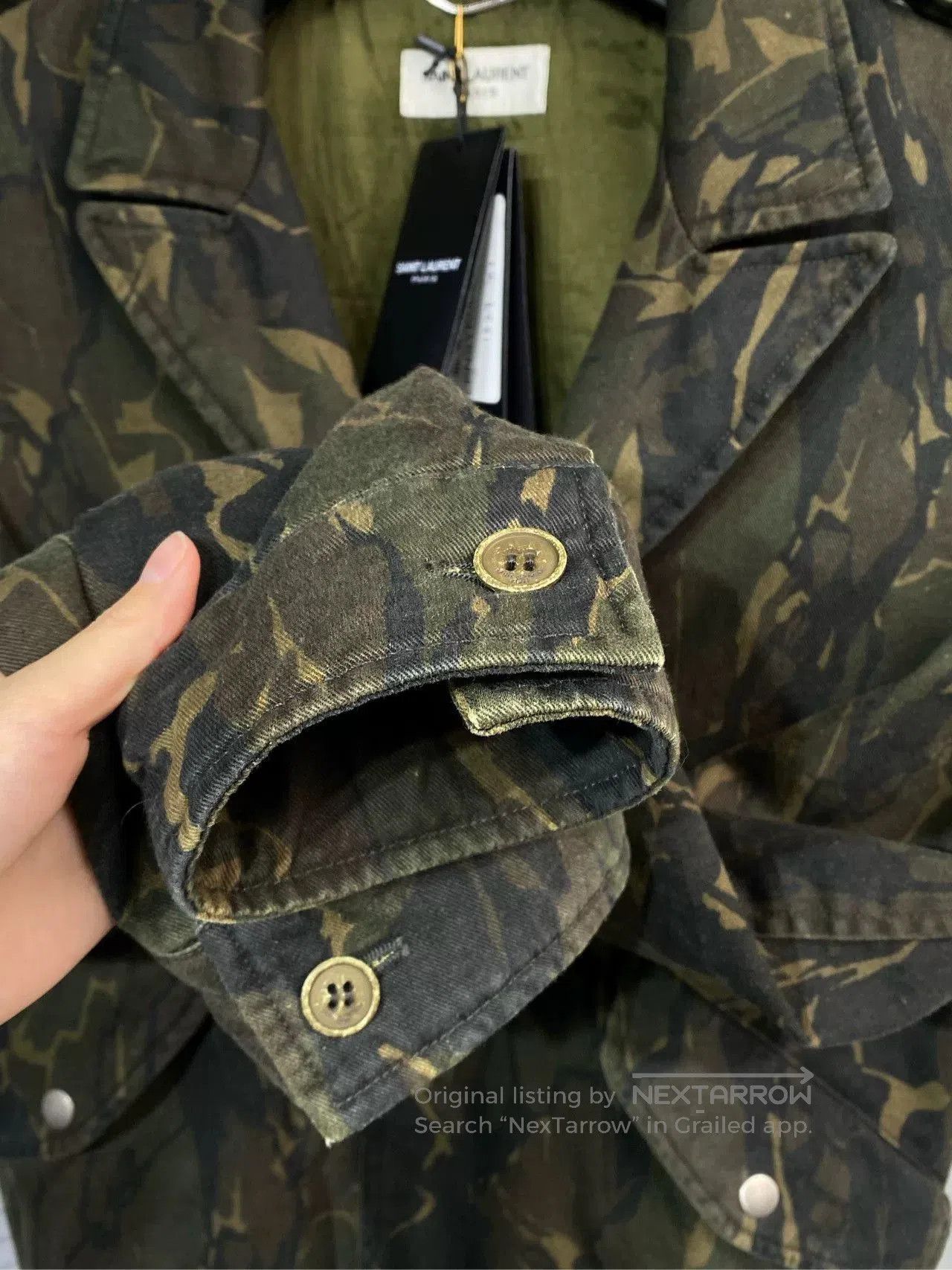 Saint Laurent Paris Saint Laurent Camouflage Biker Jacket. Size US M / EU 48-50 / 2 - 5 Thumbnail