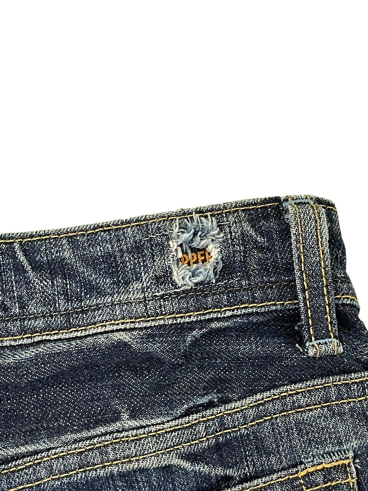 Japanese Brand Flare Jeans Brappers Honeycomb Distress Slim Low Rise 7🟦0 Size US 28 / EU 44 - 20 Thumbnail