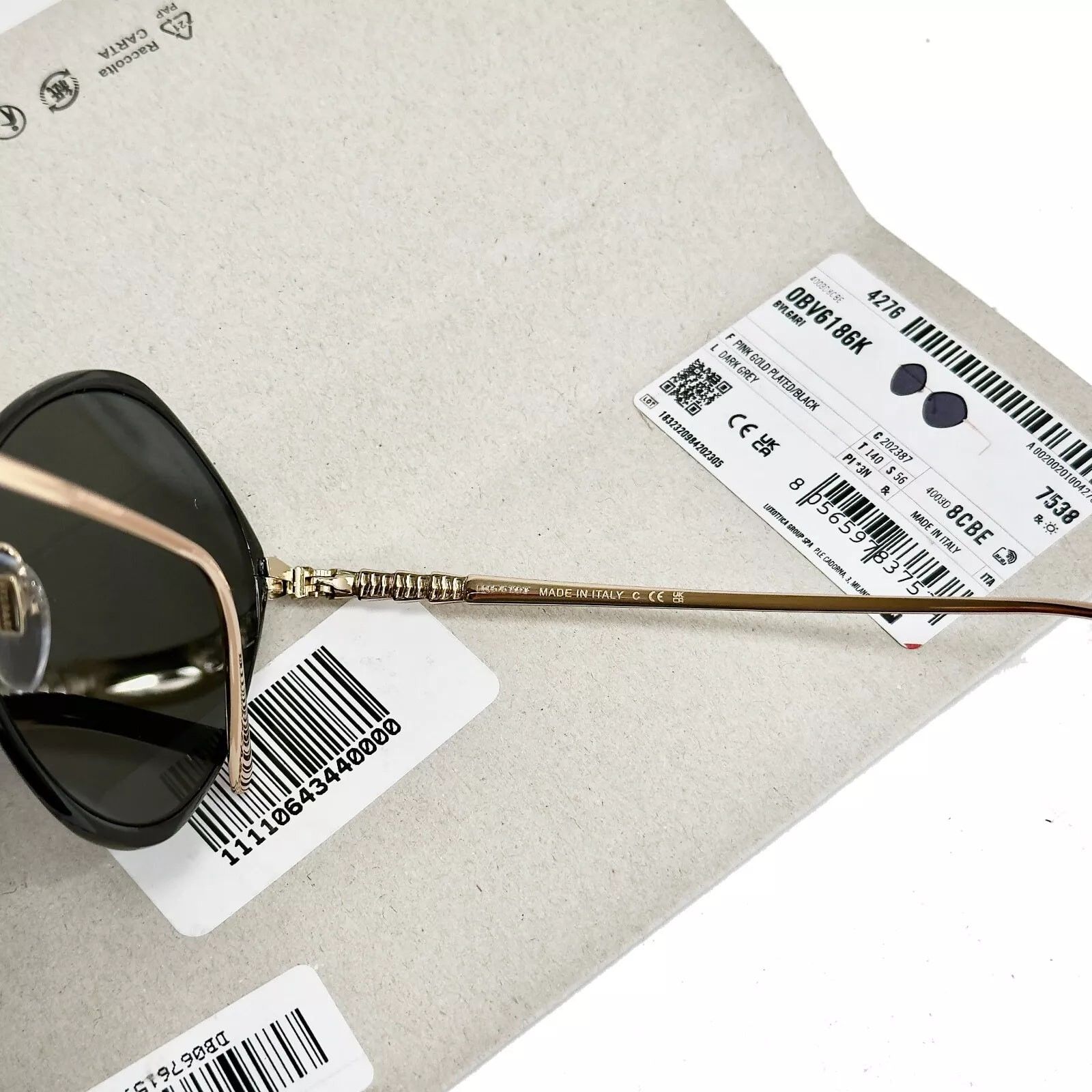 Bvlgari BVLGARI Le Gemme 6186 Enamel Plated Round Sunglasses BV6186K Size ONE SIZE - 10 Thumbnail