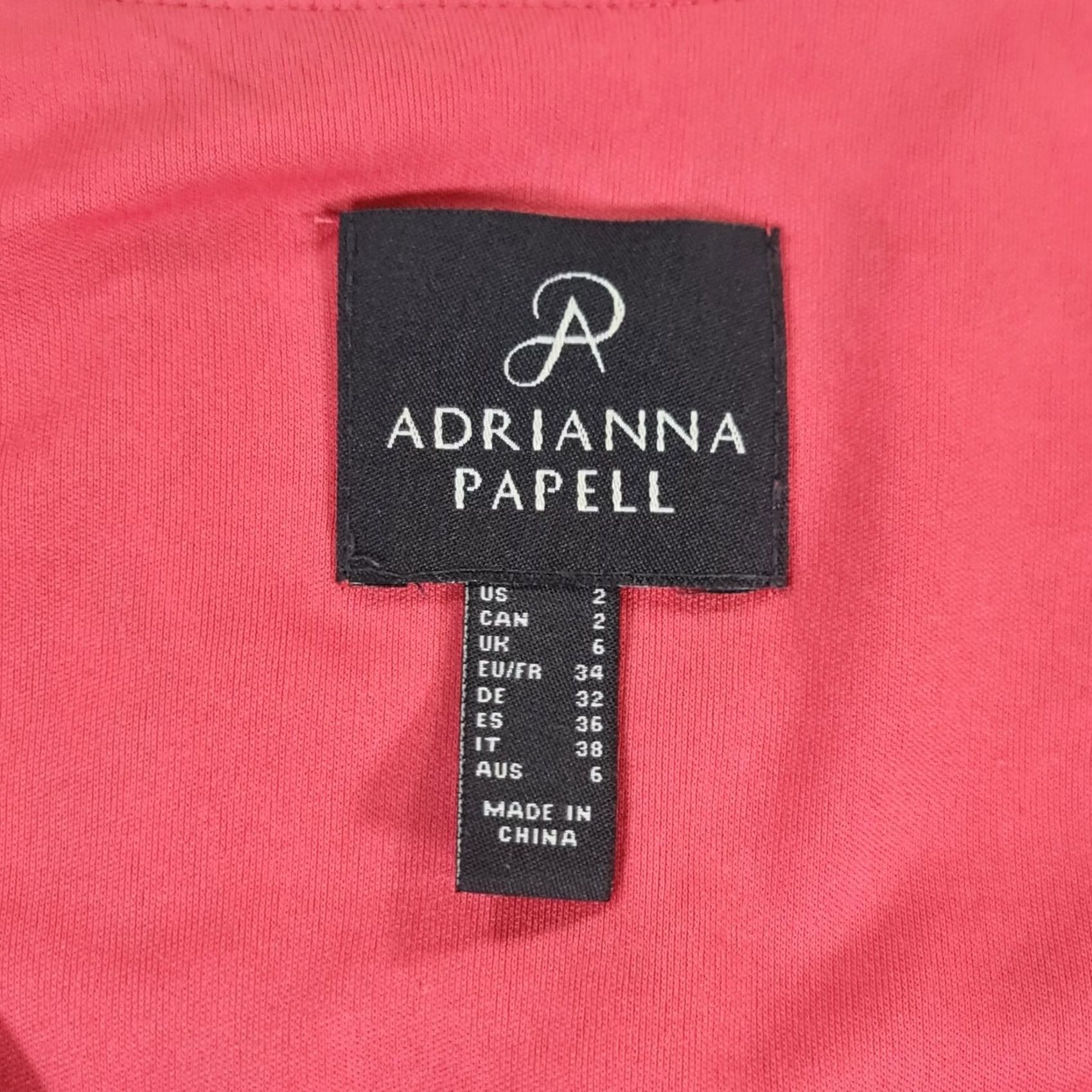 Adrianna Papell Adrianna Papell Womens Midi Dress Pink 6 UK Snake Pattern Wrap Front Frill Dress Size M / US 6-8 / IT 42-44 - 3 Thumbnail