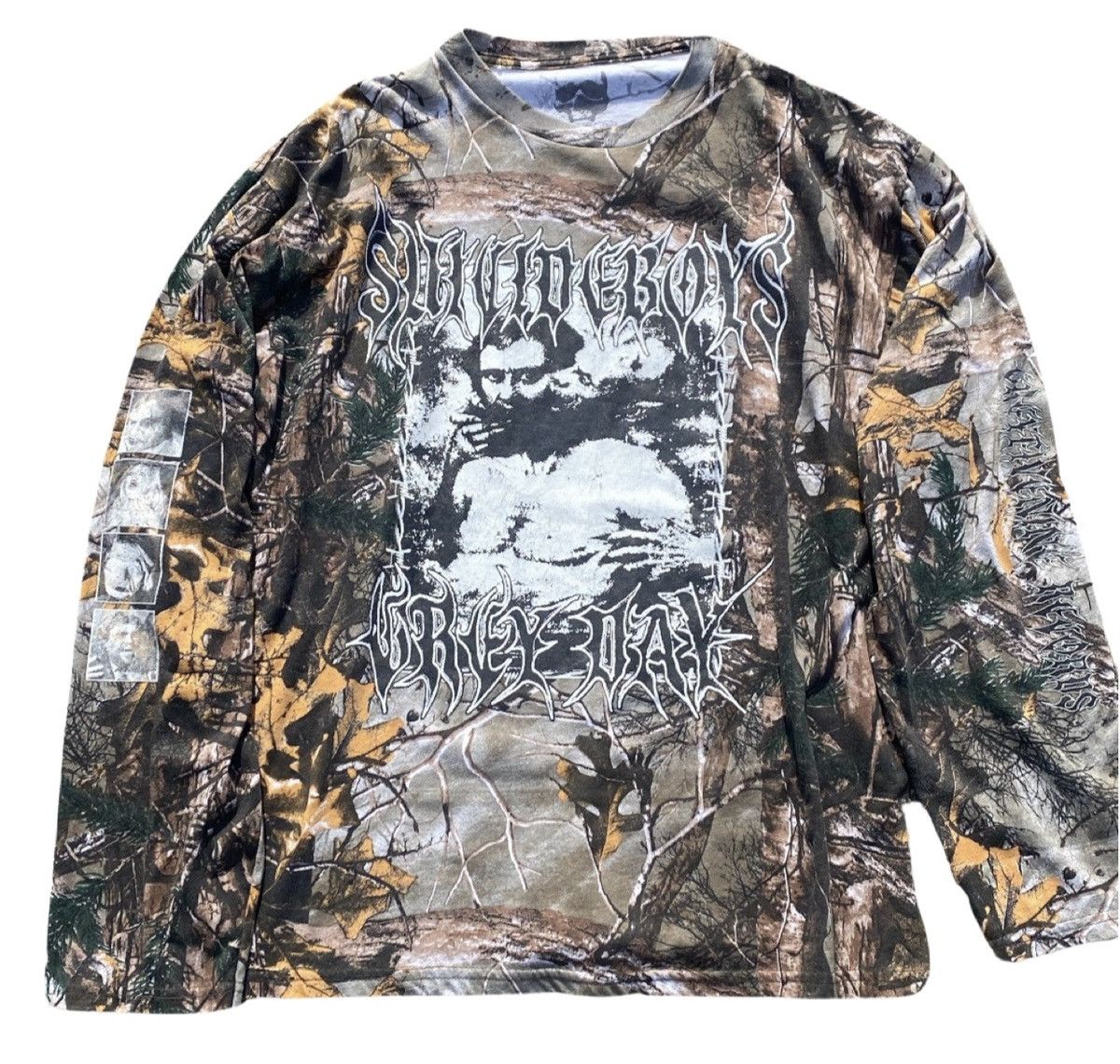 G59 Records × Rap Tees Suicide boys grey day long sleeve tee Camo