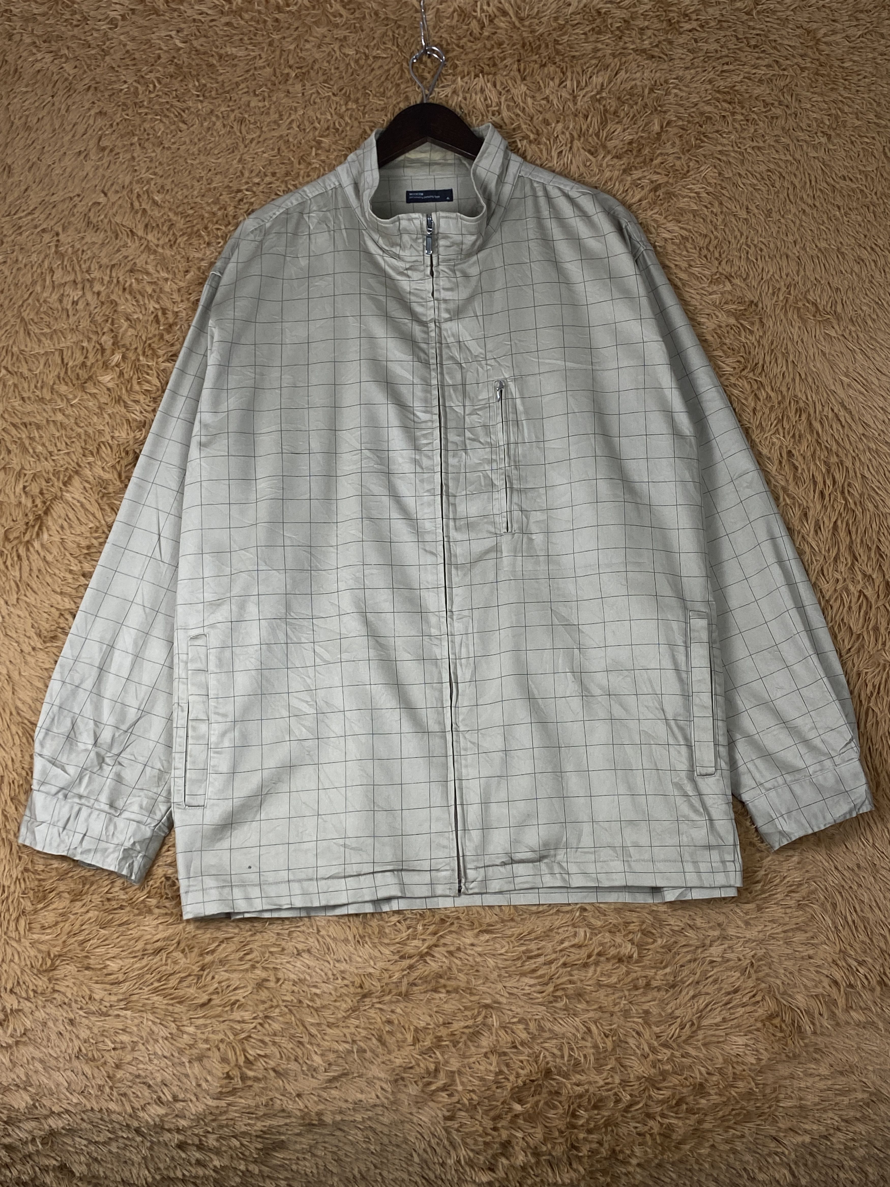 Japanese Brand × Vintage Vintage Moderm Zip Up Windbreaker Jacket Size US XXL / EU 58 / 5 - 1 Thumbnail