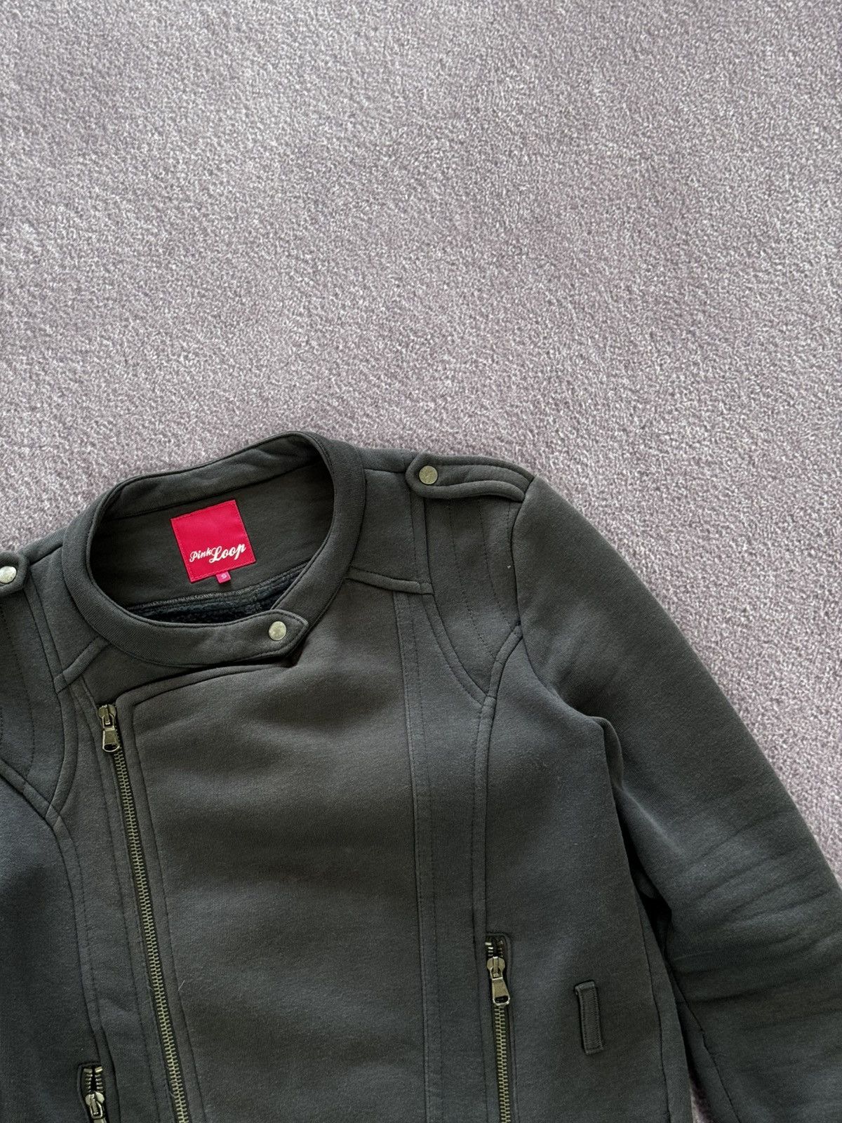 Japanese Brand 2000’s Aesthetic Glamour Abstract Zip Y2K Biker Jacket Size S / US 4 / IT 40 - 5 Thumbnail