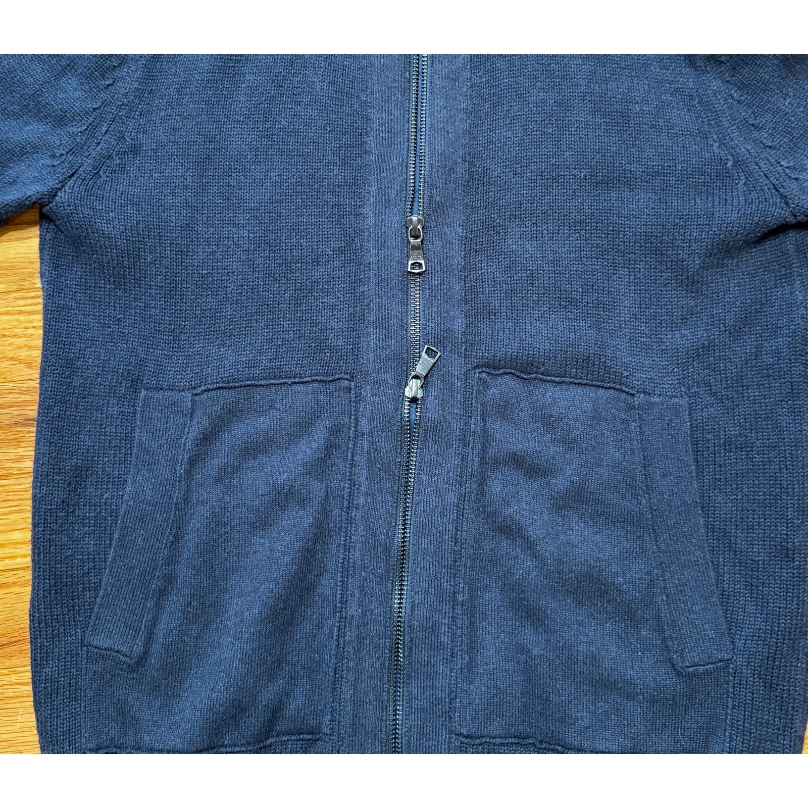 Banana Republic Banana Republic Double Zip Cotton Sweater Navy Fall 2015 Size US S / EU 44-46 / 1 - 3 Thumbnail