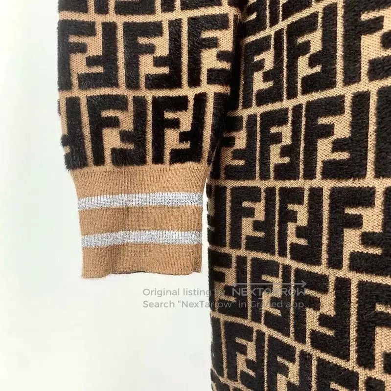 Fendi Fendi Color Block Cotton Dress Size M . Size M / US 6-8 / IT 42-44 - 4 Thumbnail