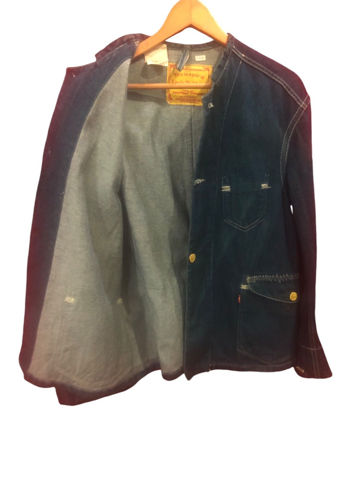 Levi's × Levi's Vintage Clothing Rare!! Levi’s Red Jeans Lucas Blue Denim Jacket Size US M / EU 48-50 / 2 - 9 Thumbnail