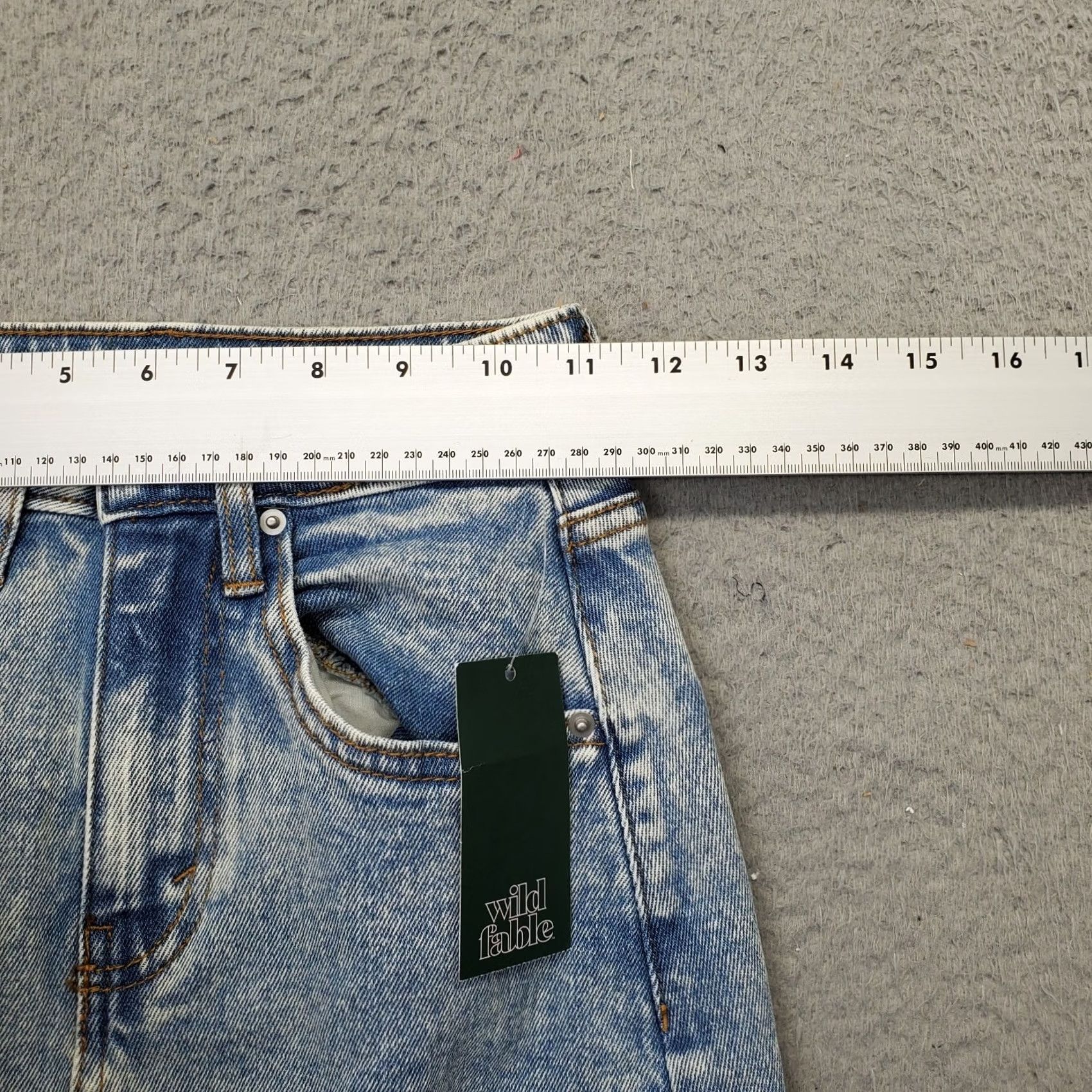 Vintage Wild Fable Womens Size 2XS Blue Denim Midi Cargo Skirt with Pockets Utility Button Vent Size 24" / US 00 / IT 34 - 5 Thumbnail